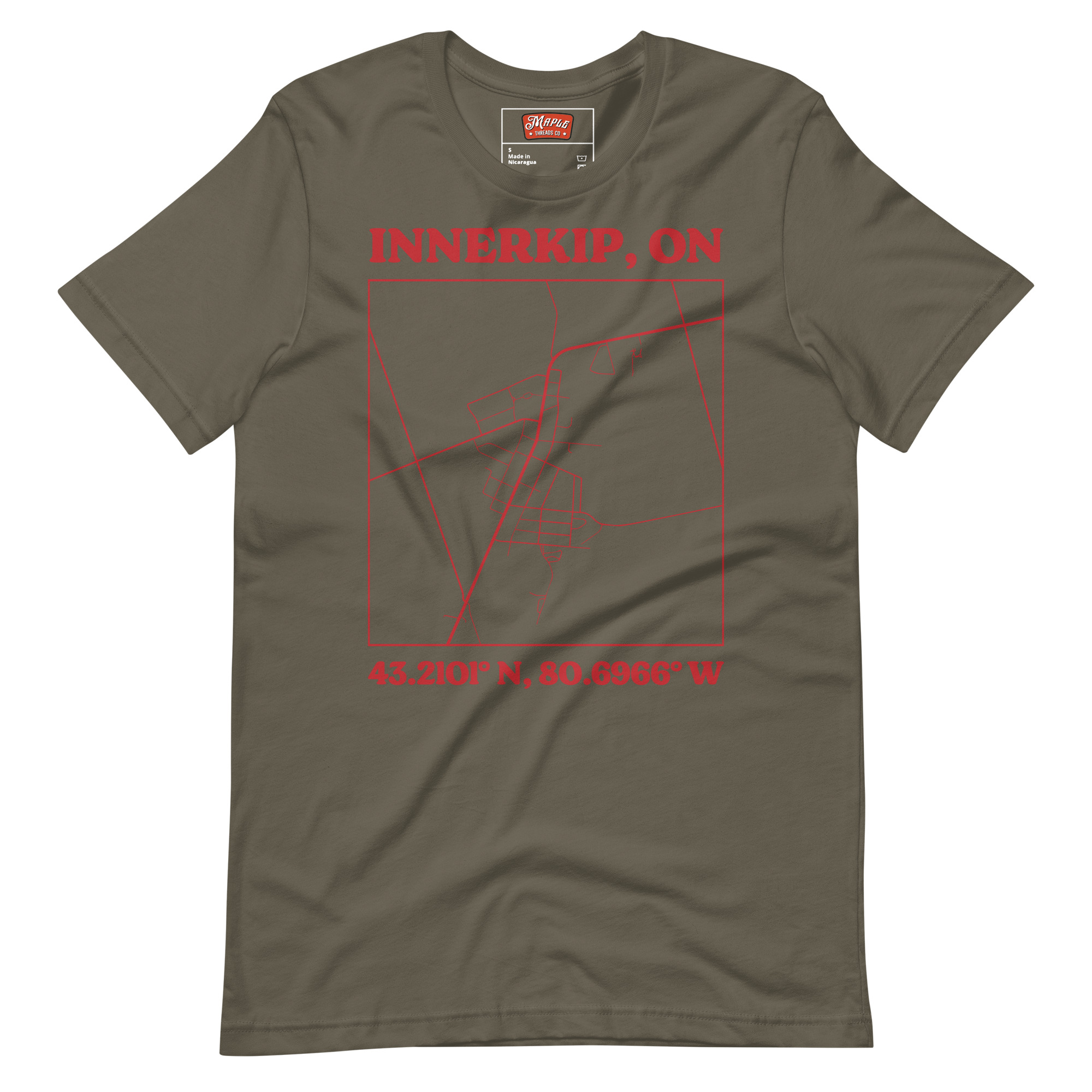 Unisex Innerkip, Ontario Map T-Shirt - Image 12