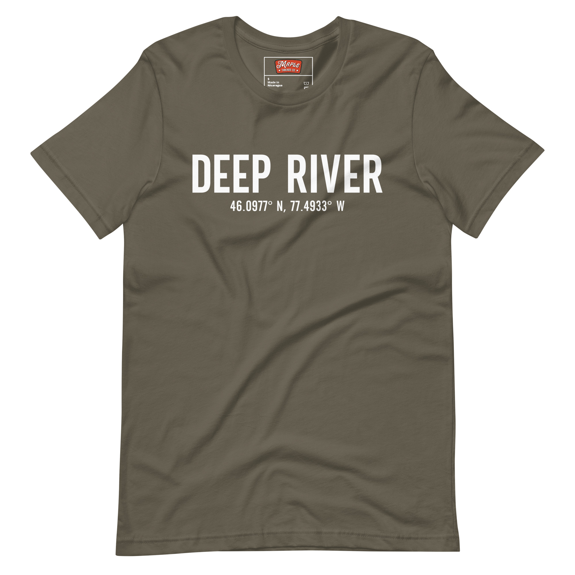 Unisex Deep River, Ontario Coordinates T-Shirt