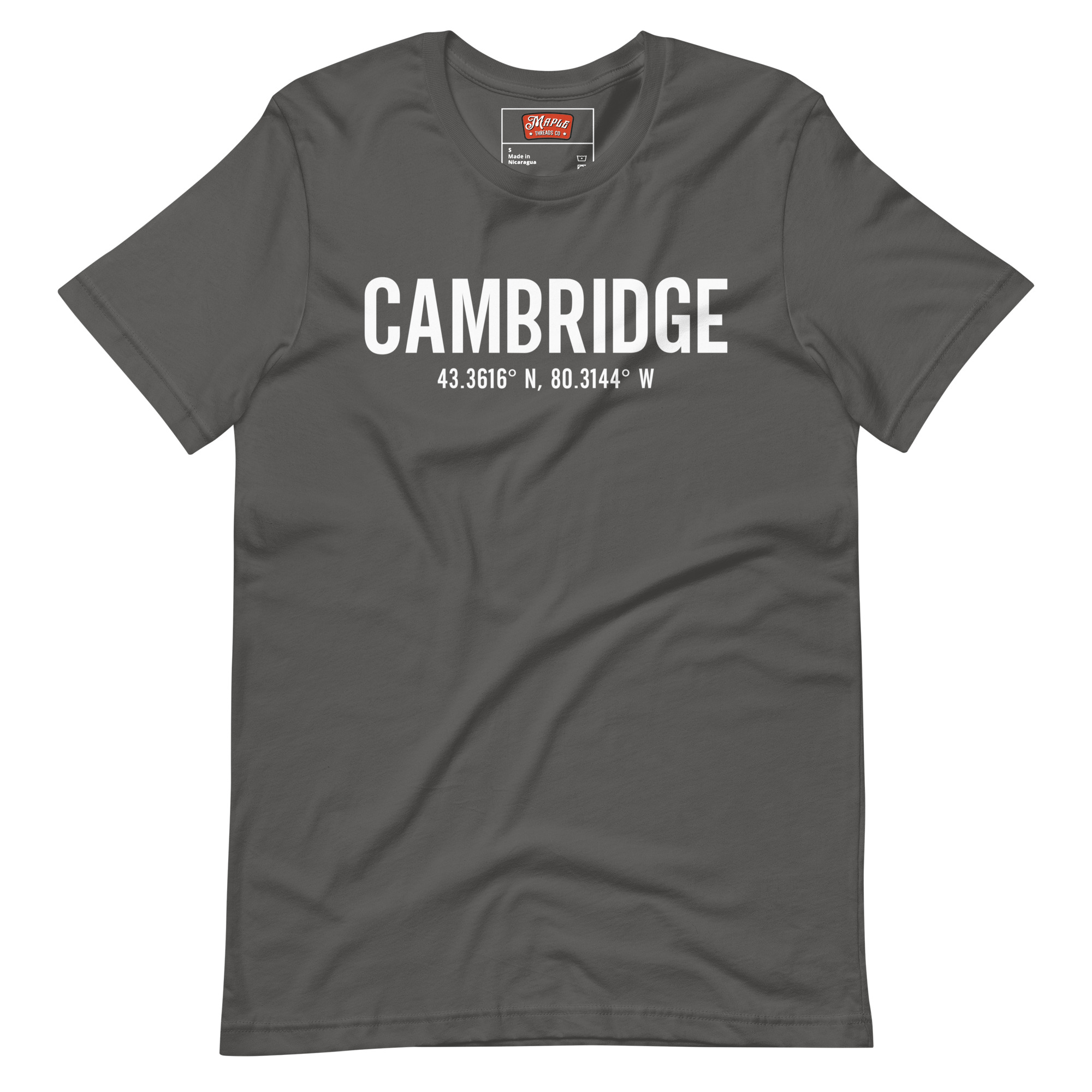 Unisex Cambridge, Ontario Coordinates T-Shirt - Image 11