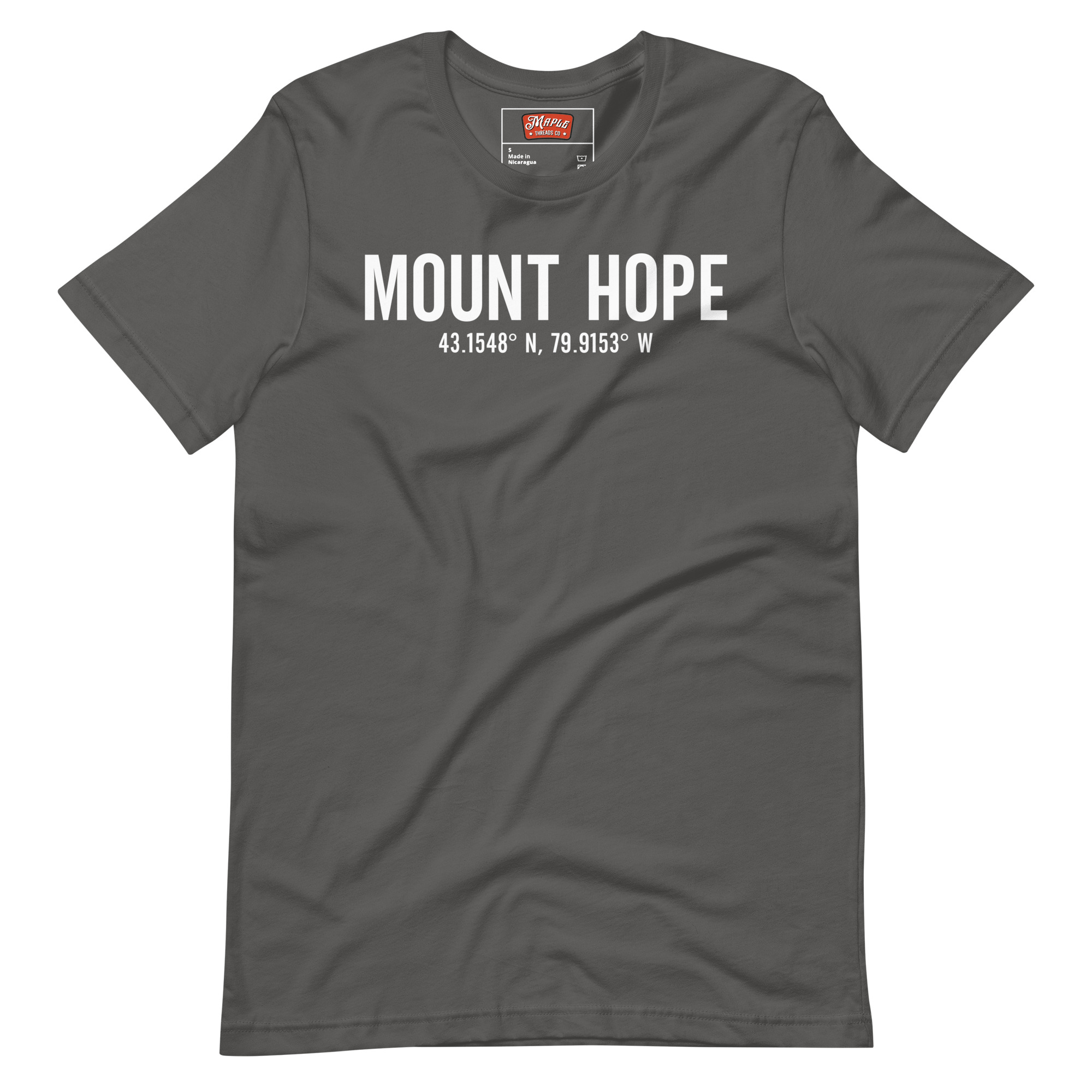 Unisex Mount Hope, Ontario Coordinates T-Shirt - Image 9