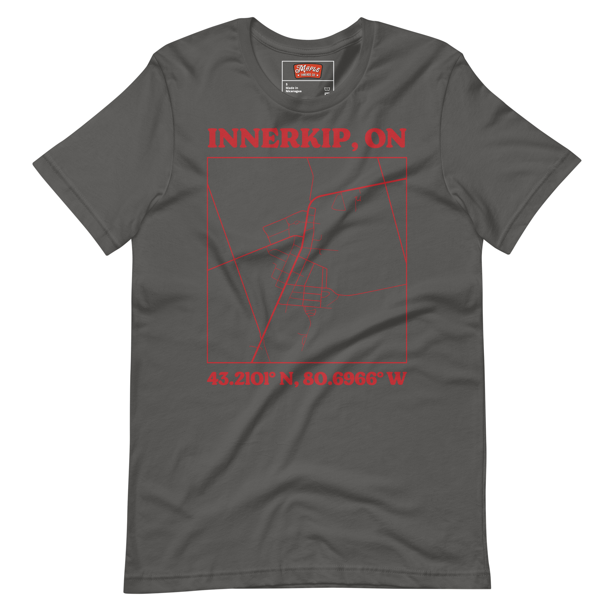 Unisex Innerkip, Ontario Map T-Shirt - Image 10