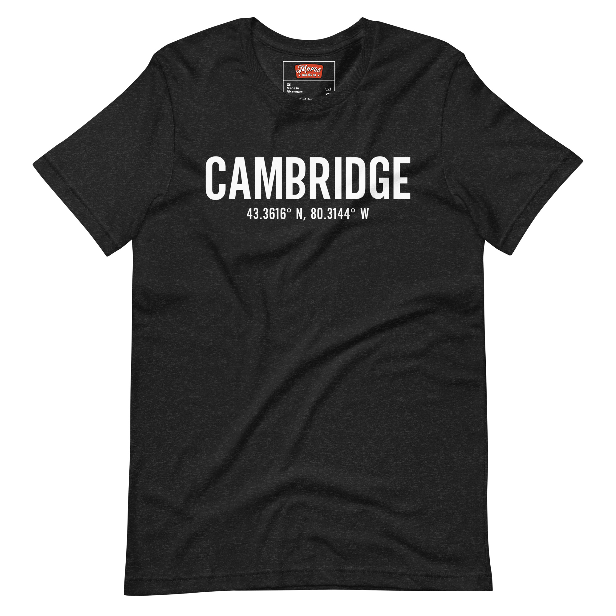 Unisex Cambridge, Ontario Coordinates T-Shirt