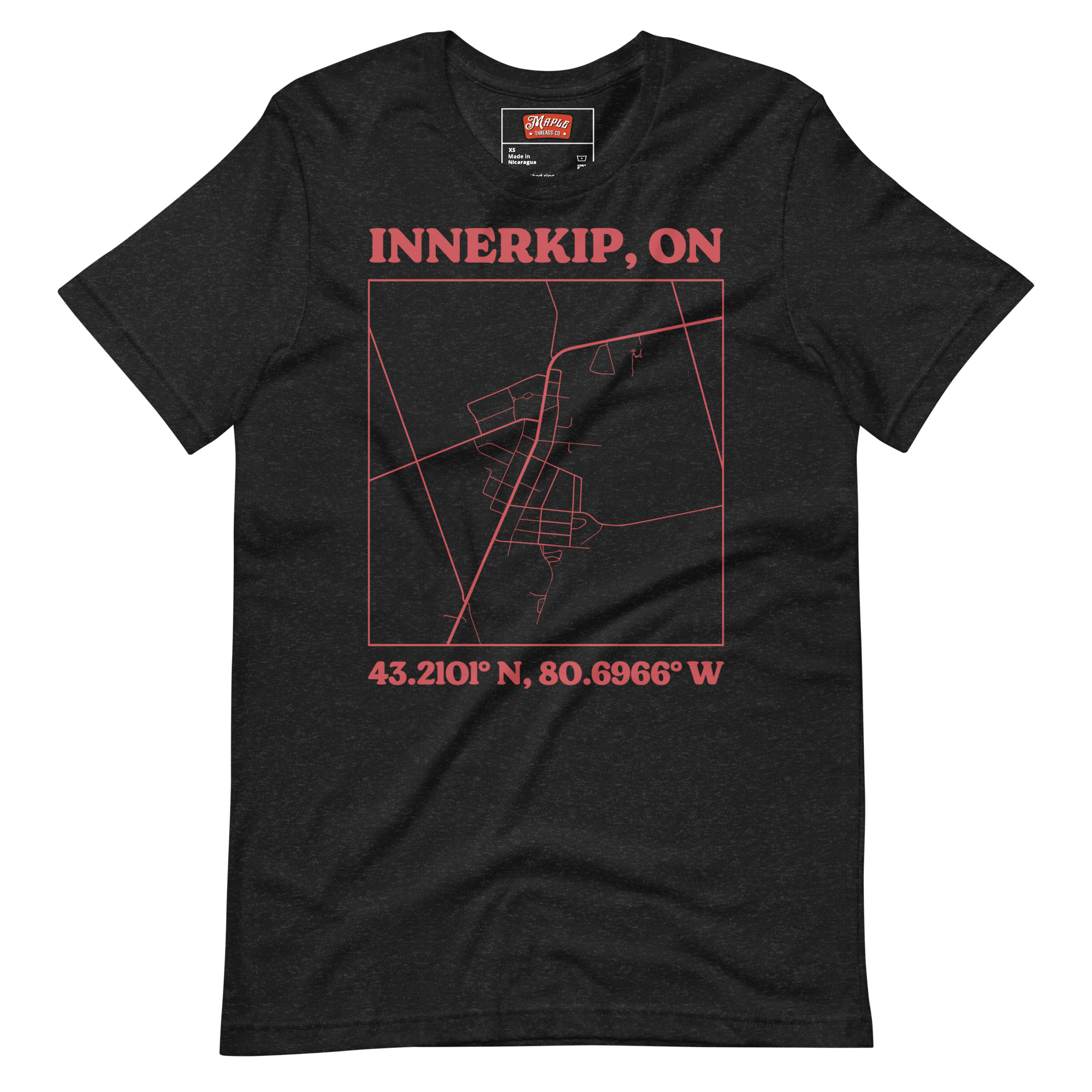 Unisex Innerkip, Ontario Map T-Shirt - Image 2