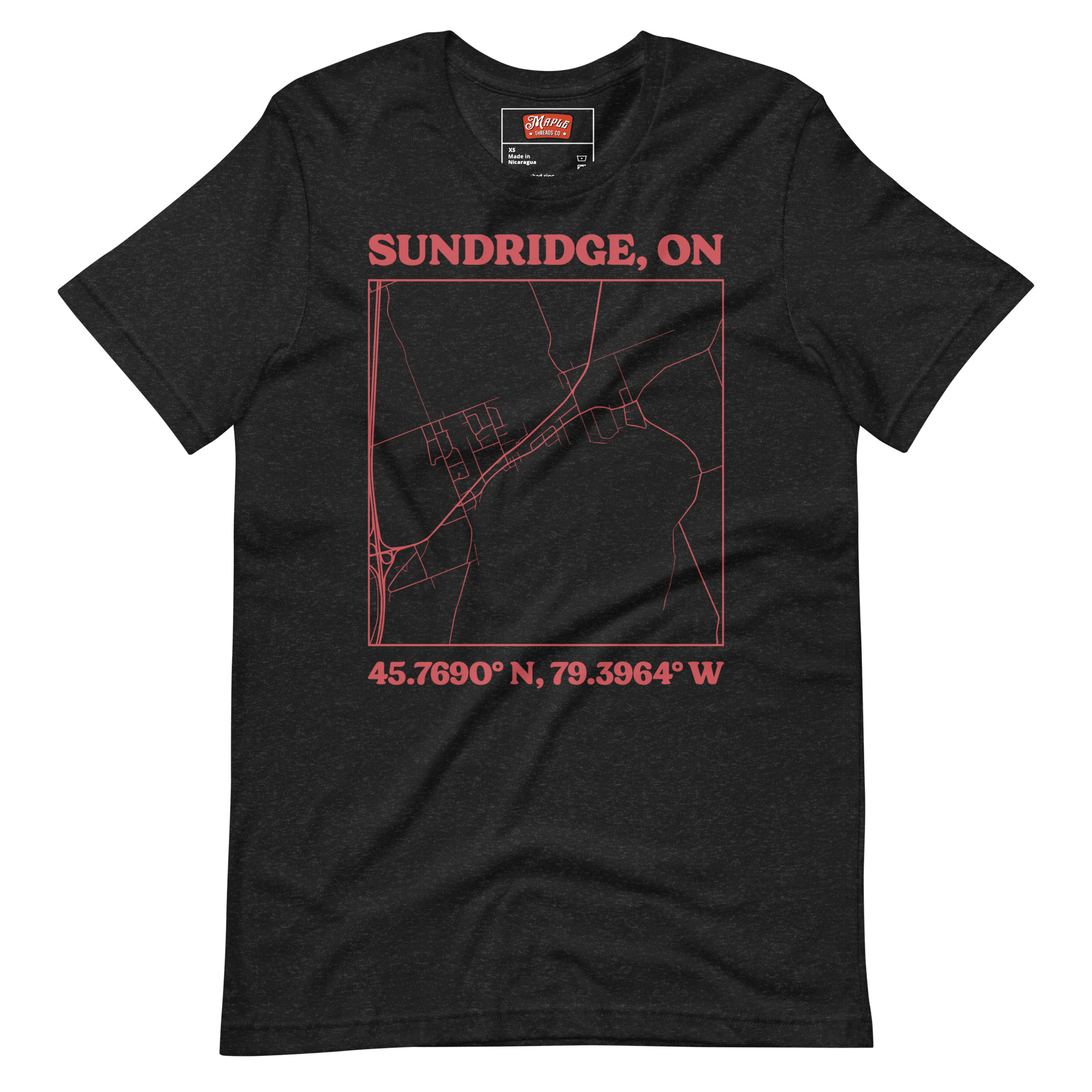 Unisex Sundridge, Ontario Map T-Shirt - Image 2