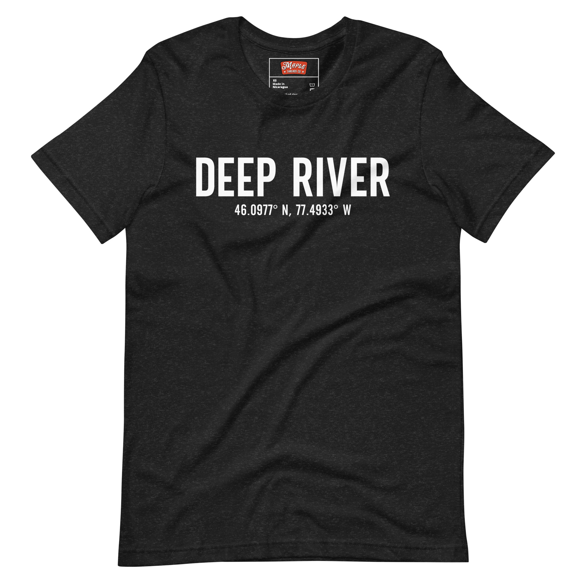 Unisex Deep River, Ontario Coordinates T-Shirt - Image 2