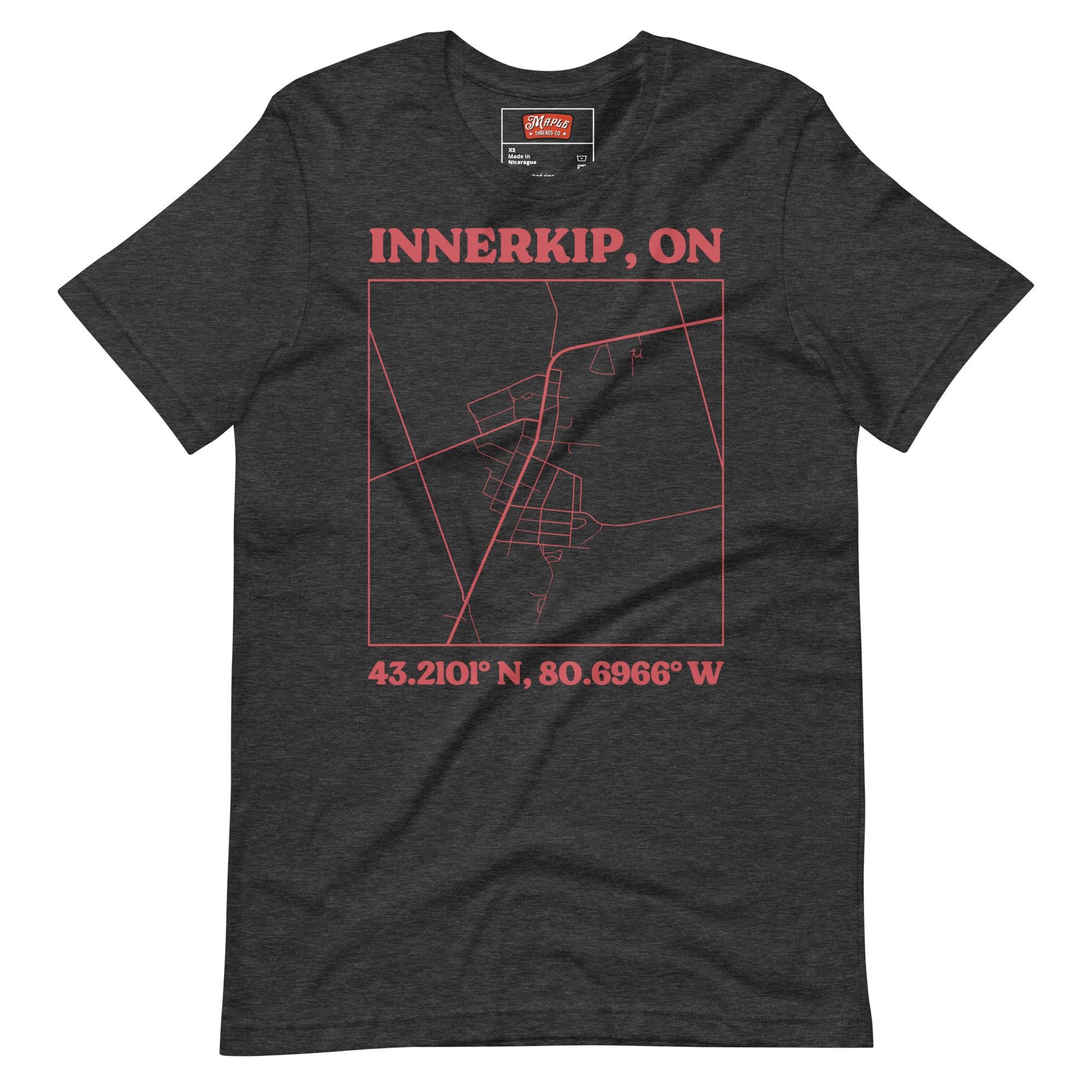 Unisex Innerkip, Ontario Map T-Shirt - Image 8