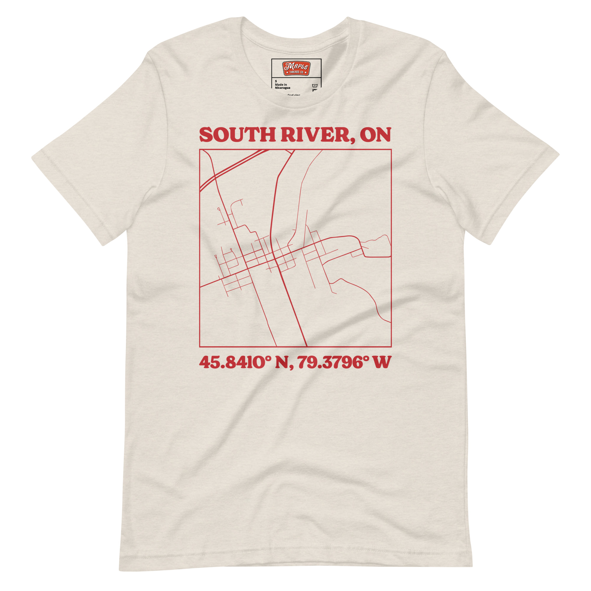 Unisex South River, Ontario Map T-Shirt - Image 19