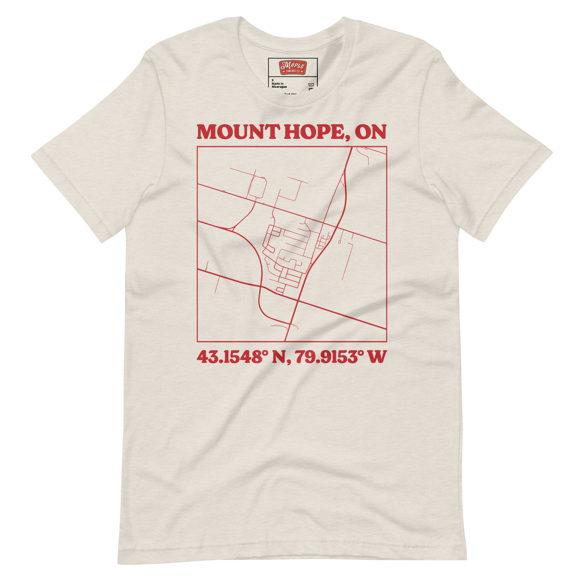 Unisex Mount Hope, Ontario Map T-Shirt - Image 19