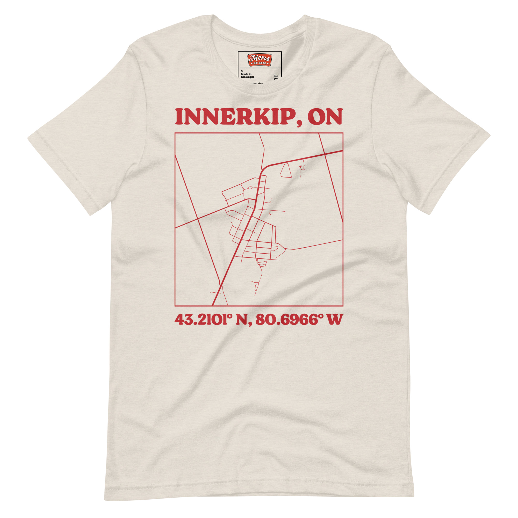 Unisex Innerkip, Ontario Map T-Shirt - Image 19