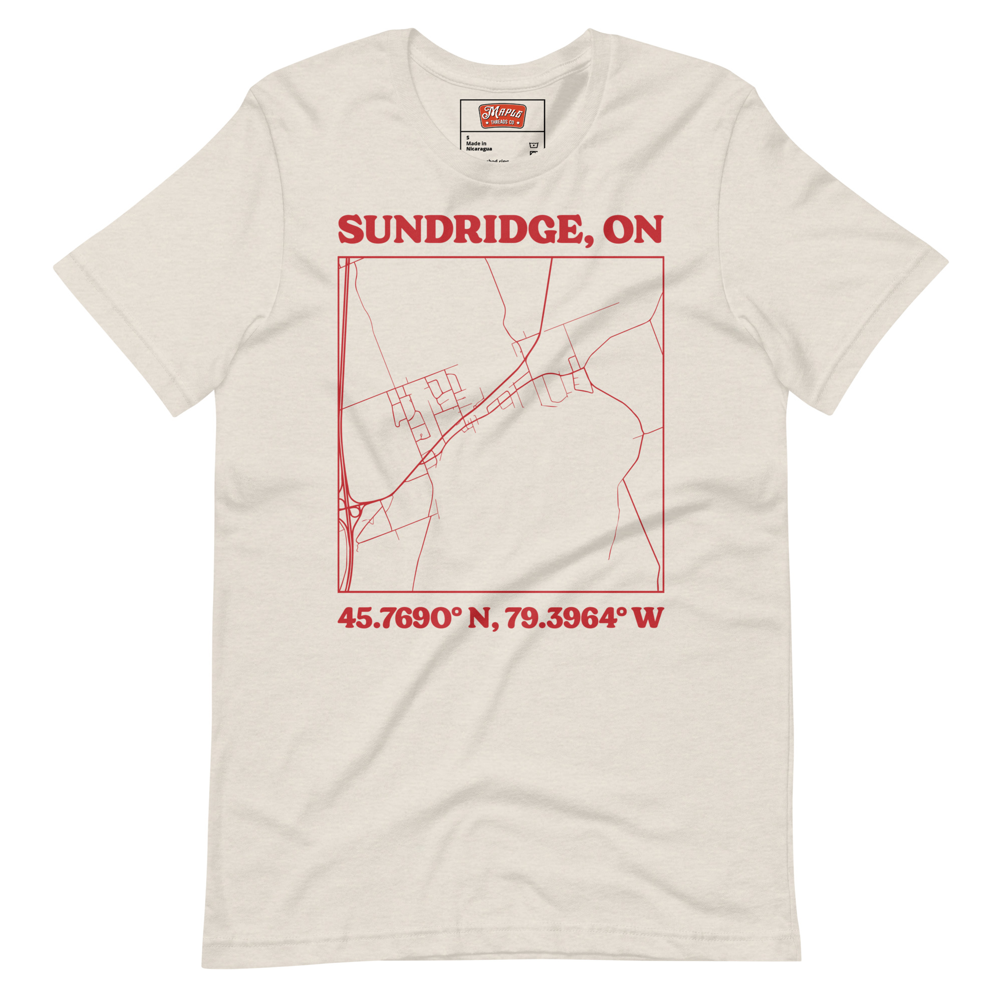 Unisex Sundridge, Ontario Map T-Shirt - Image 19