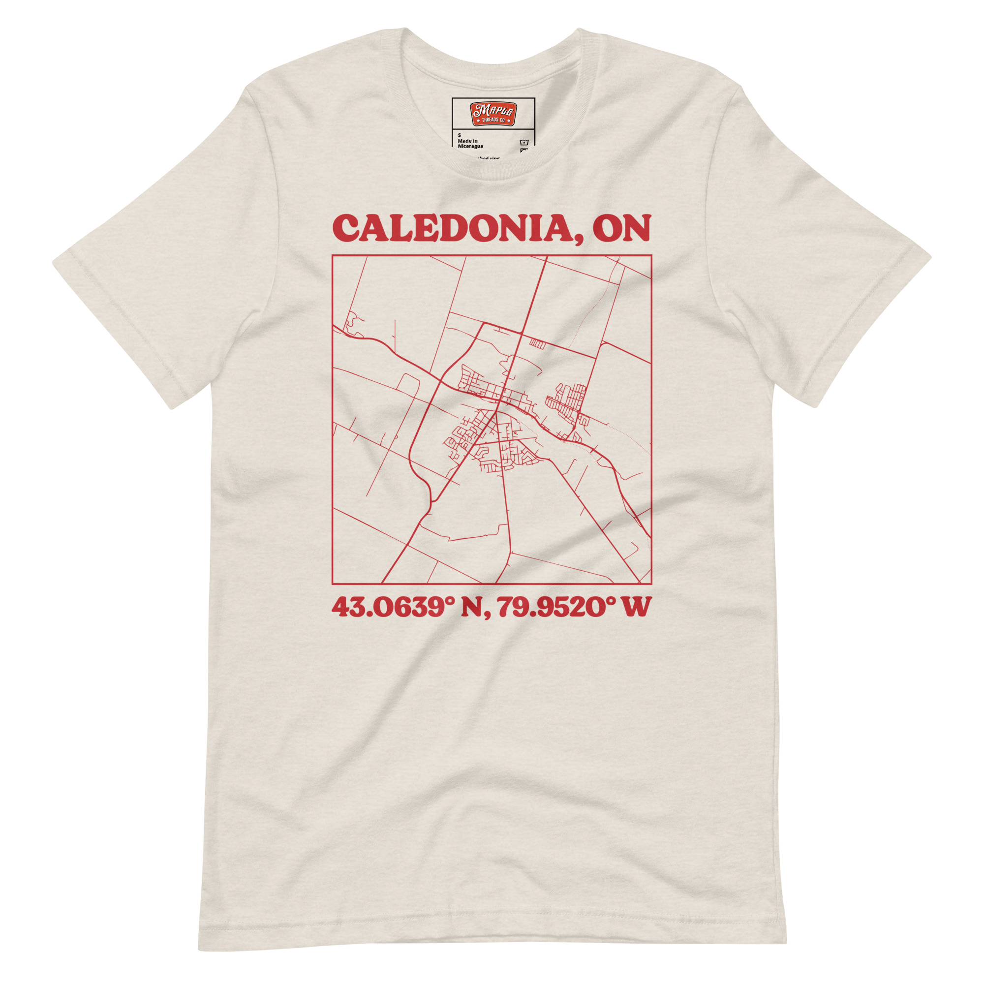 Unisex Caledonia, Ontario Map T-Shirt - Image 10