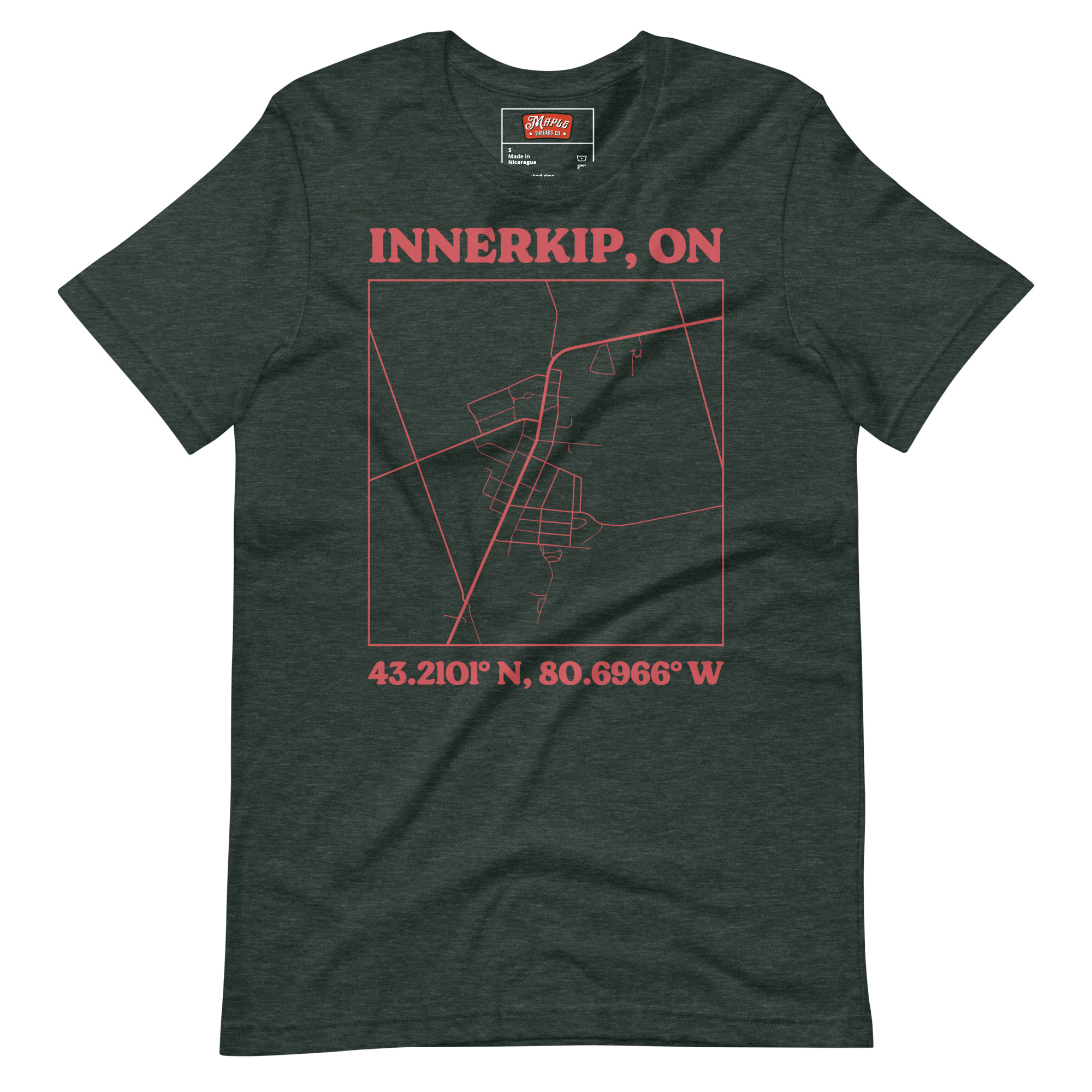 Unisex Innerkip, Ontario Map T-Shirt - Image 6