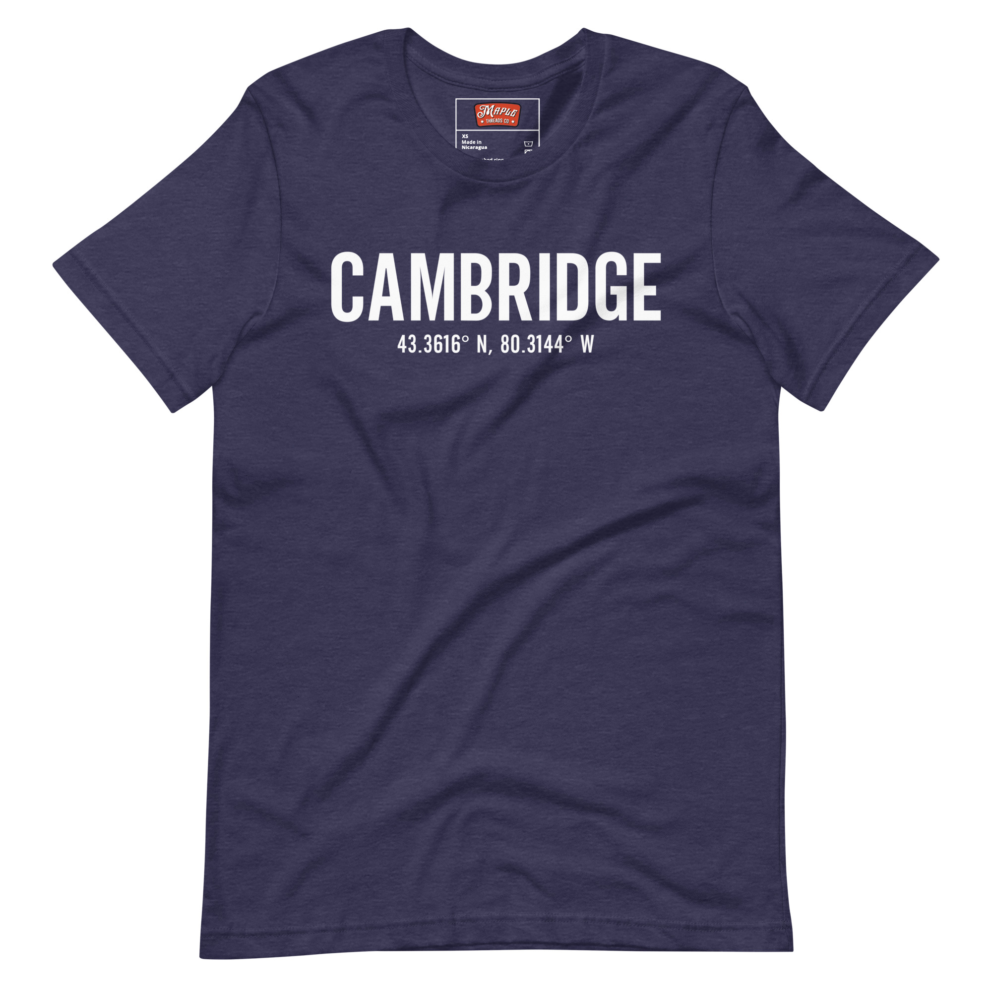 Unisex Cambridge, Ontario Coordinates T-Shirt - Image 5
