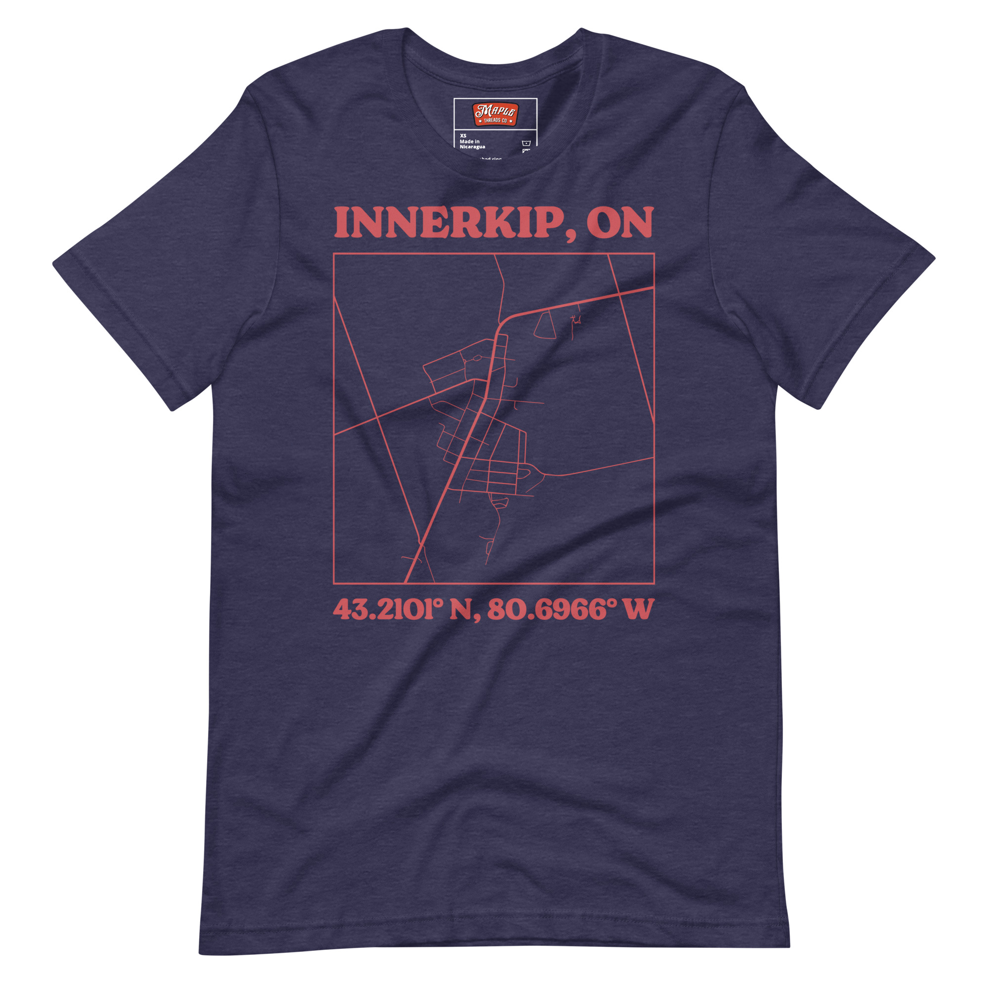 Unisex Innerkip, Ontario Map T-Shirt - Image 4
