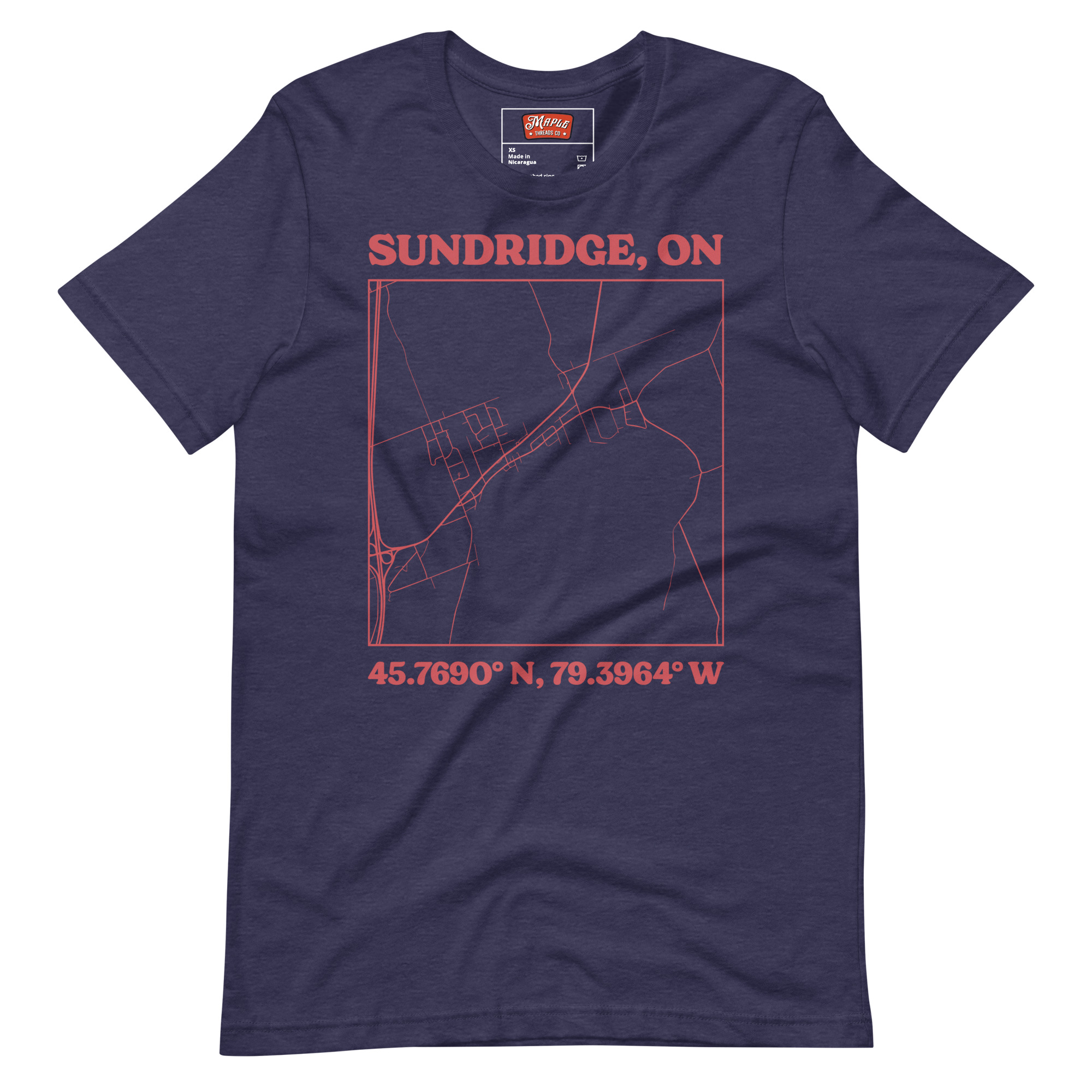 Unisex Sundridge, Ontario Map T-Shirt - Image 4