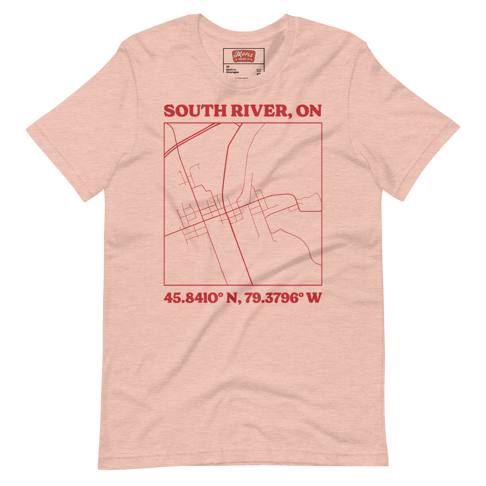 Unisex South River, Ontario Map T-Shirt - Image 15