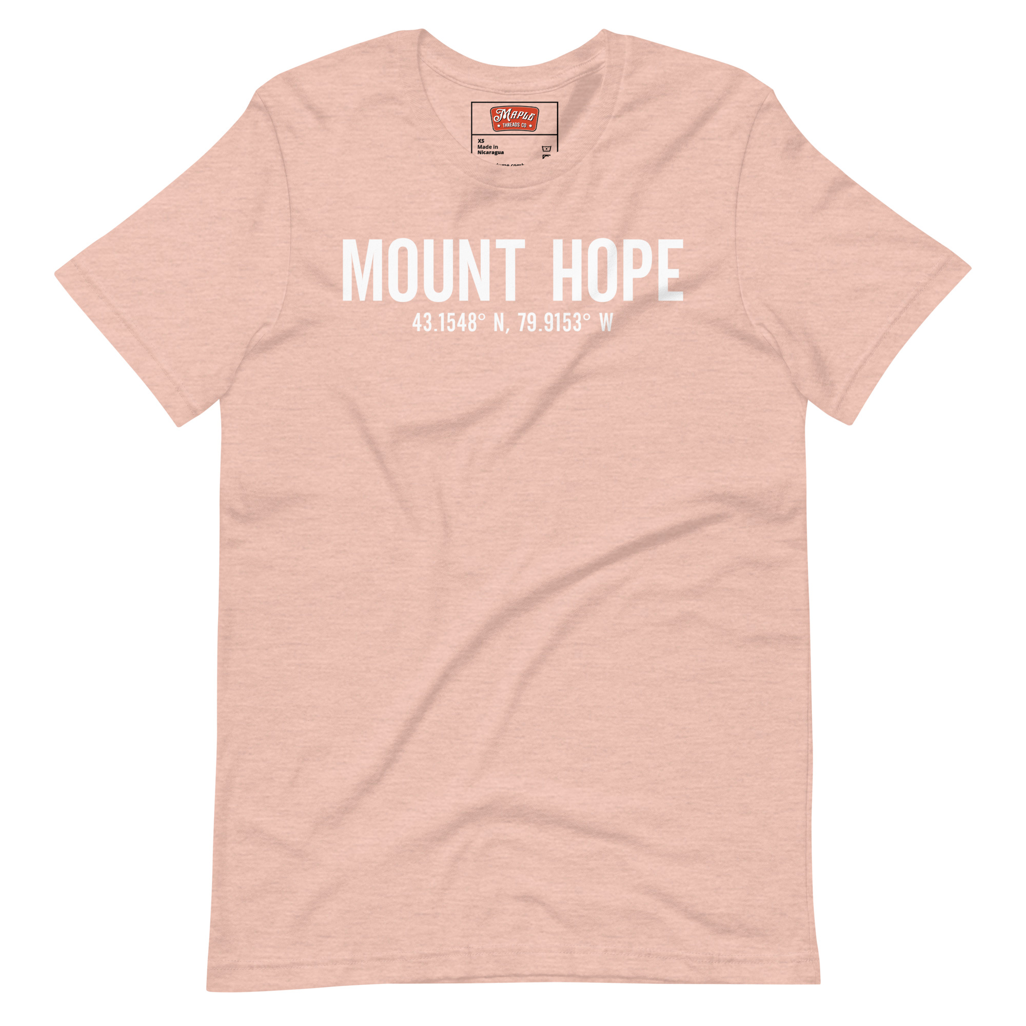 Unisex Mount Hope, Ontario Coordinates T-Shirt - Image 15