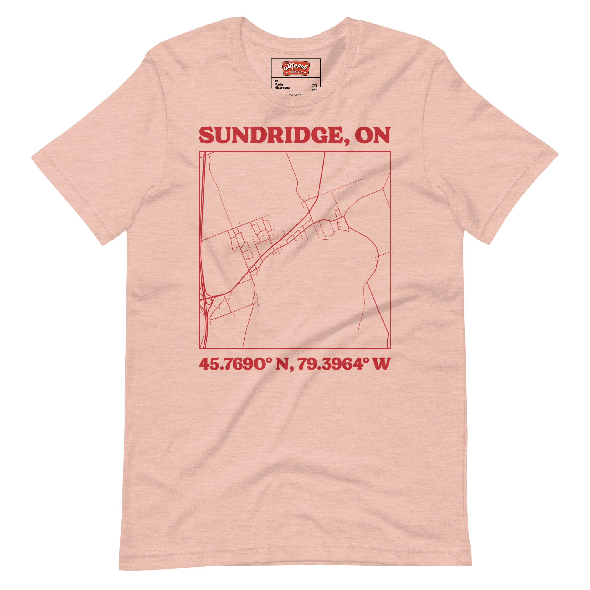 Unisex Sundridge, Ontario Map T-Shirt - Image 15
