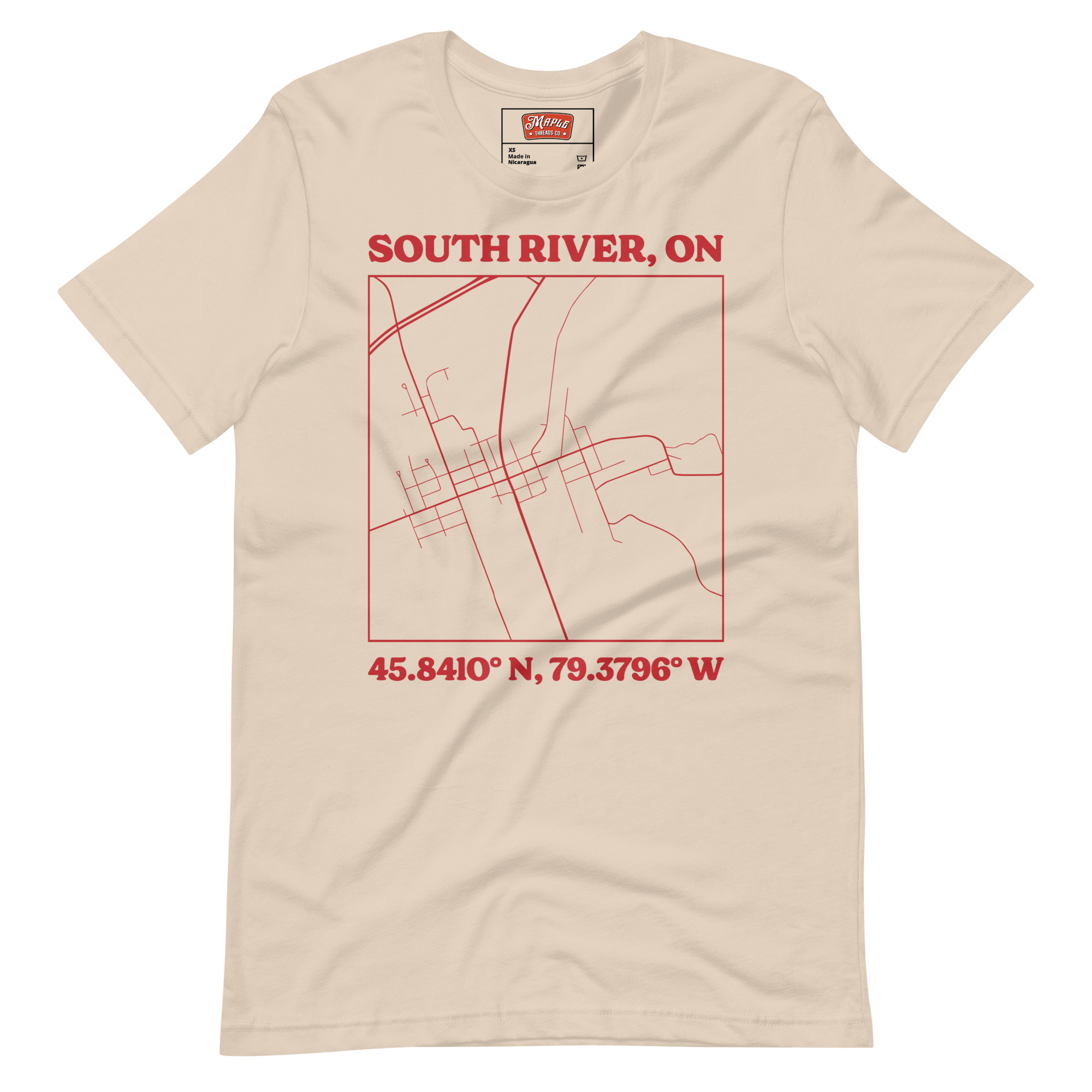 Unisex South River, Ontario Map T-Shirt - Image 17