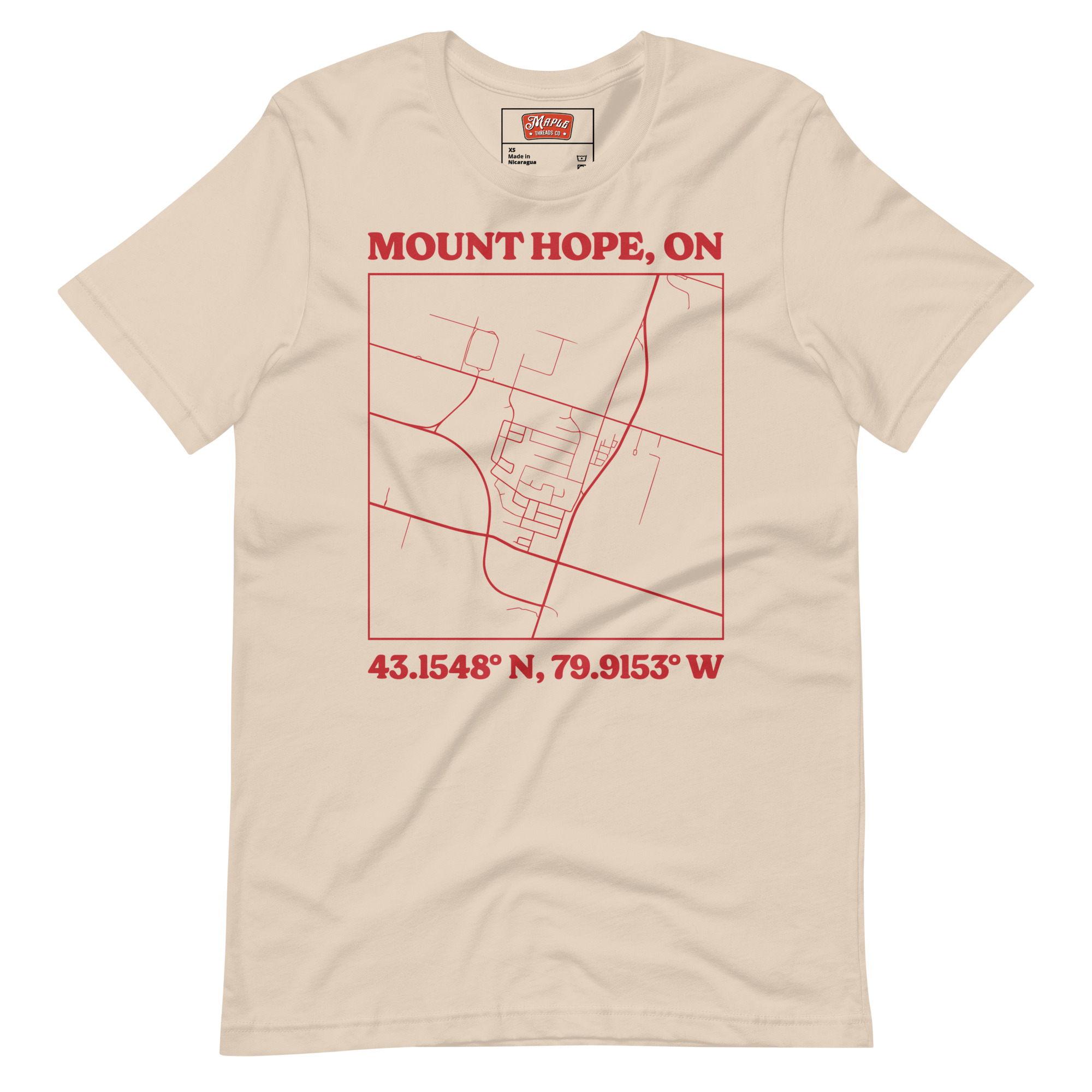 Unisex Mount Hope, Ontario Map T-Shirt - Image 17