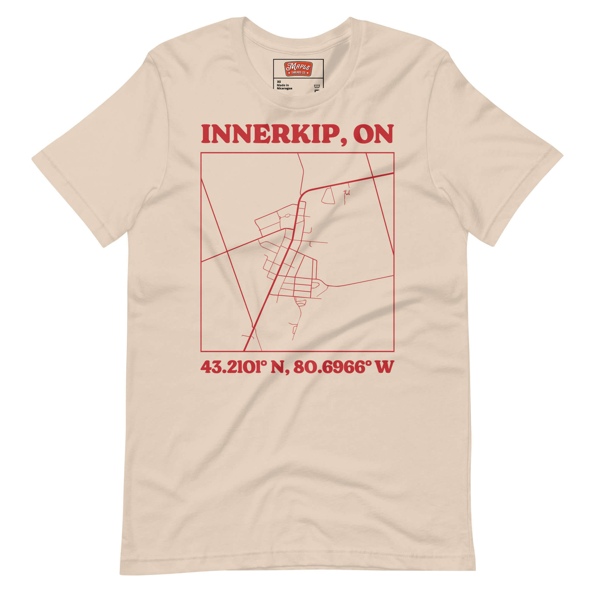 Unisex Innerkip, Ontario Map T-Shirt - Image 17