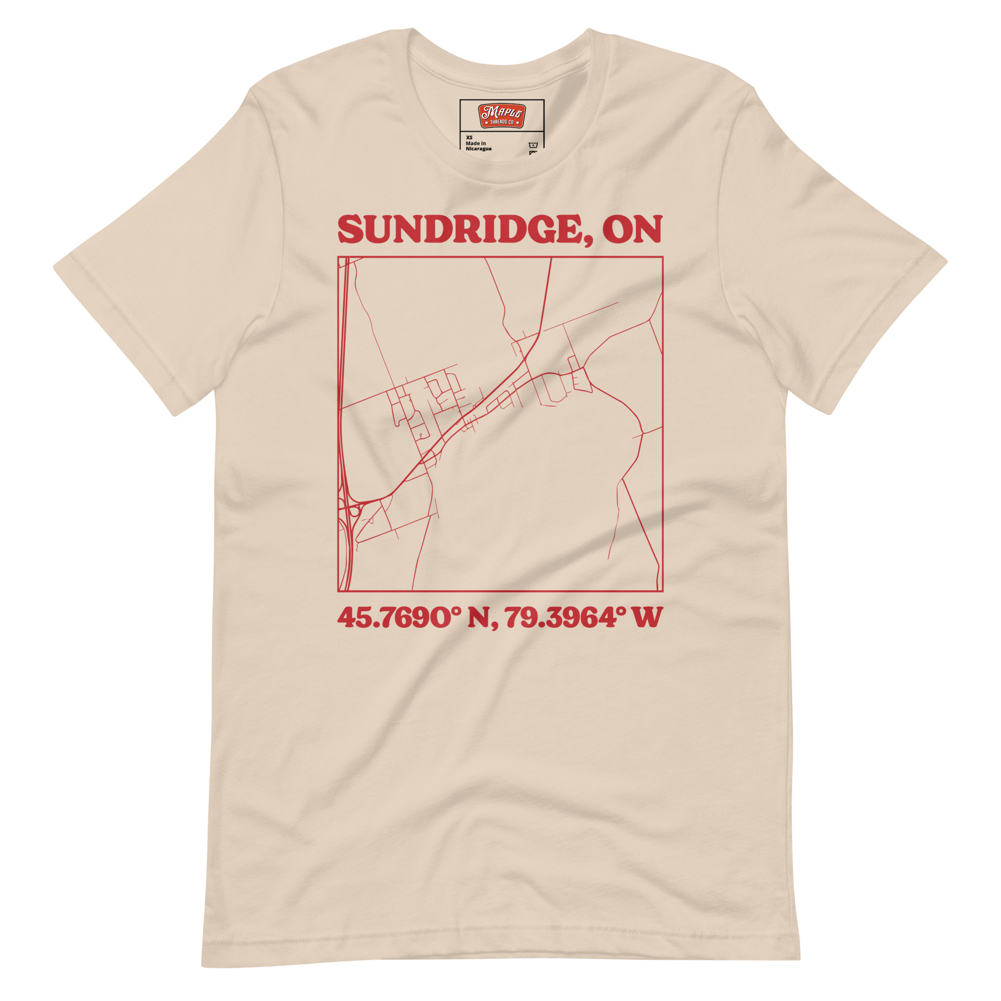 Unisex Sundridge, Ontario Map T-Shirt - Image 17