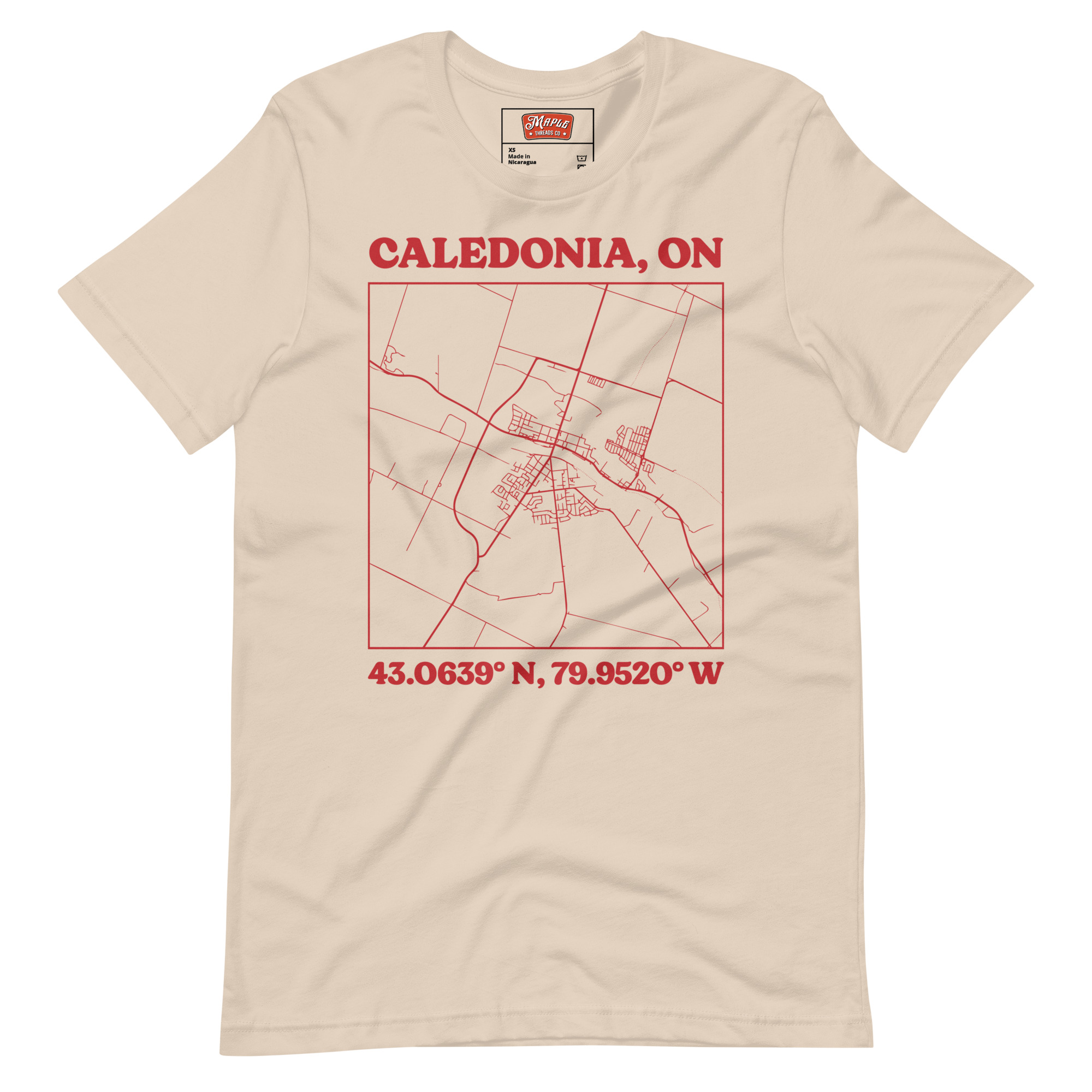 Unisex Caledonia, Ontario Map T-Shirt - Image 9