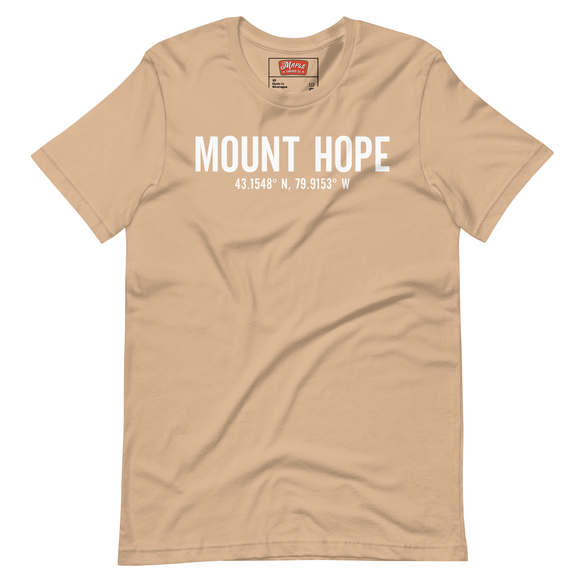 Unisex Mount Hope, Ontario Coordinates T-Shirt - Image 13