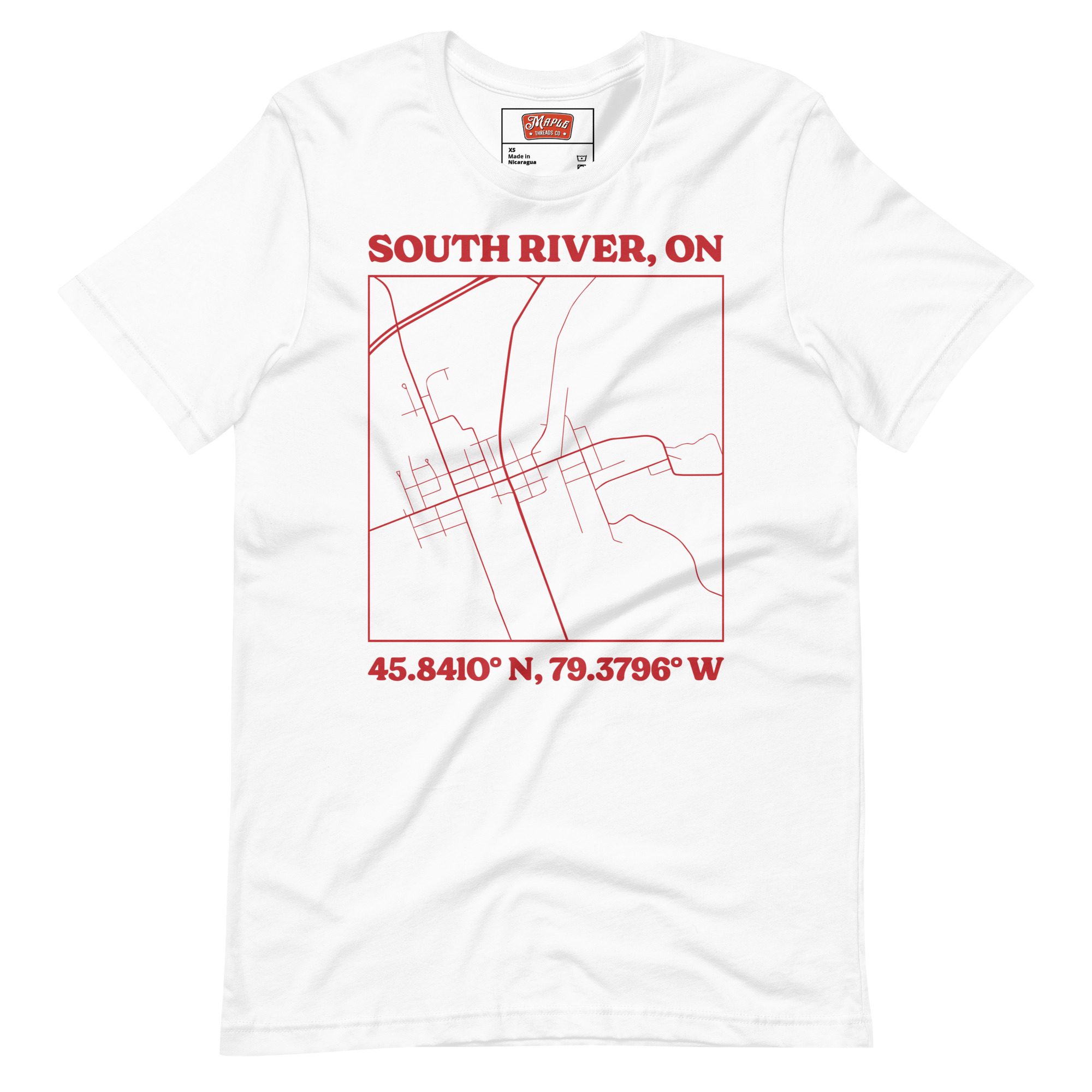 Unisex South River, Ontario Map T-Shirt - Image 21