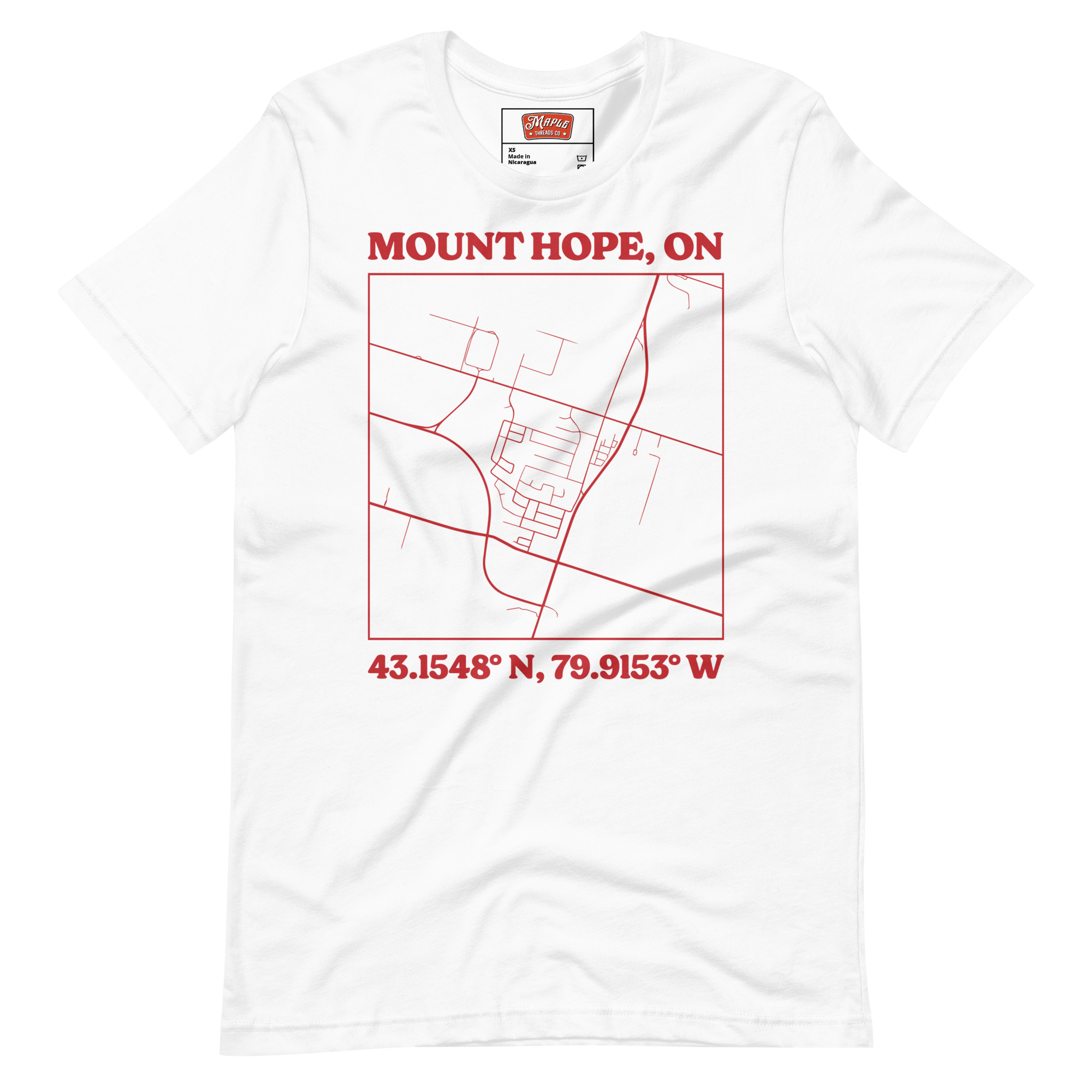 Unisex Mount Hope, Ontario Map T-Shirt - Image 21