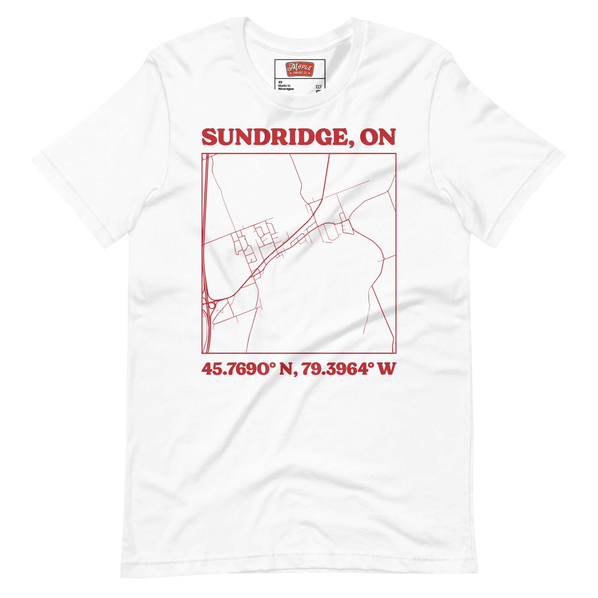 Unisex Sundridge, Ontario Map T-Shirt - Image 21
