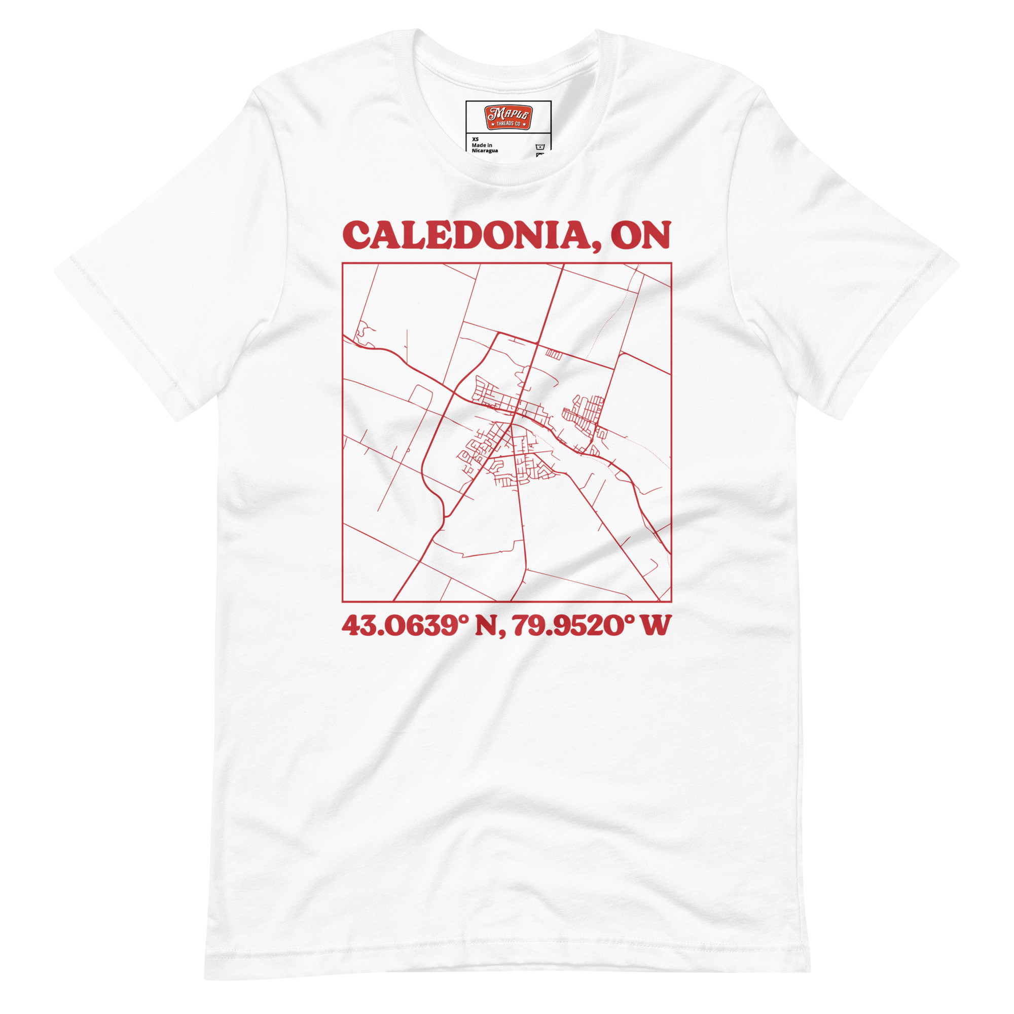 Unisex Caledonia, Ontario Map T-Shirt - Image 11