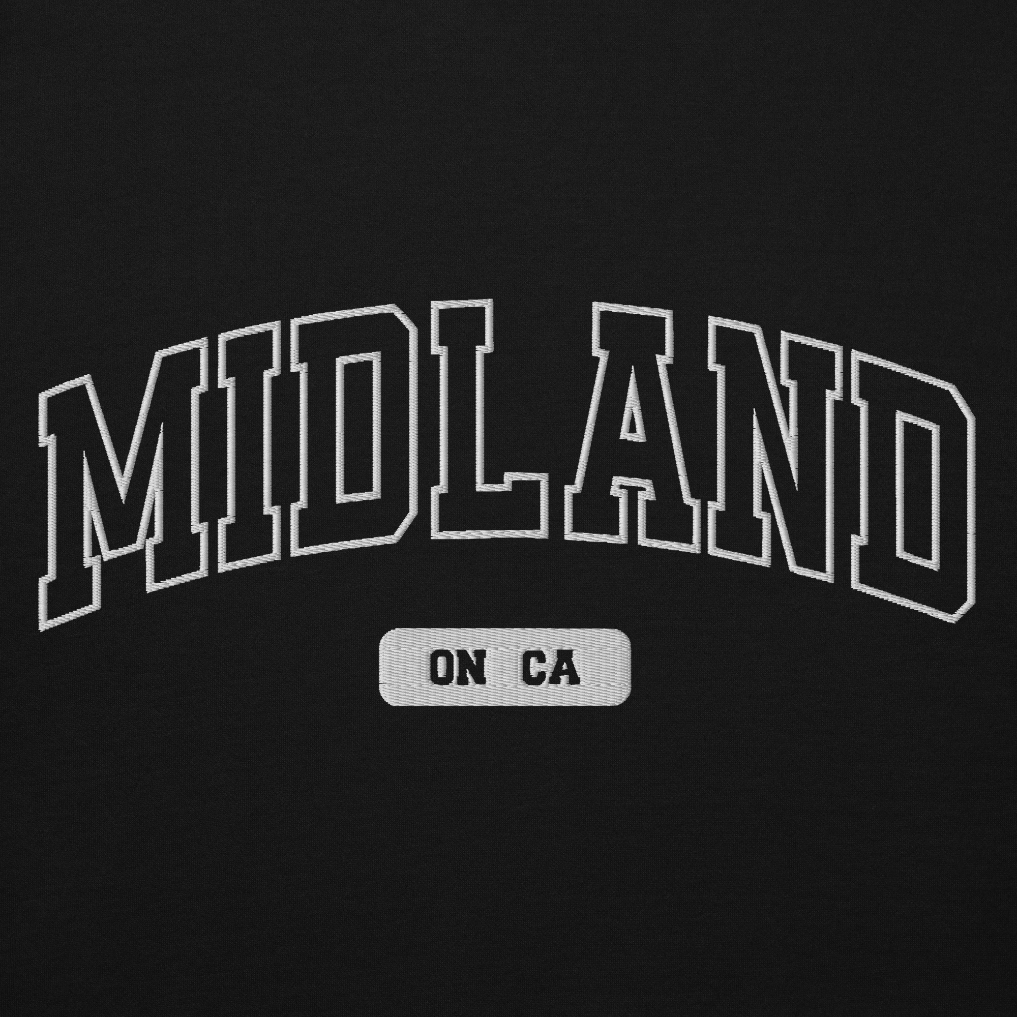 Unisex Midland, Ontario Embroidered Hoodie - Image 2
