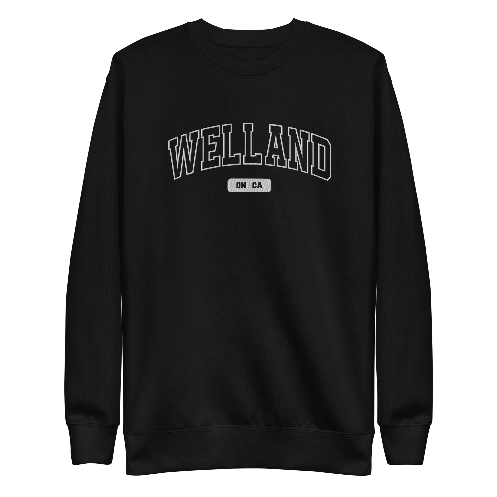 Unisex Welland, Ontario Embroidered Premium Sweatshirt
