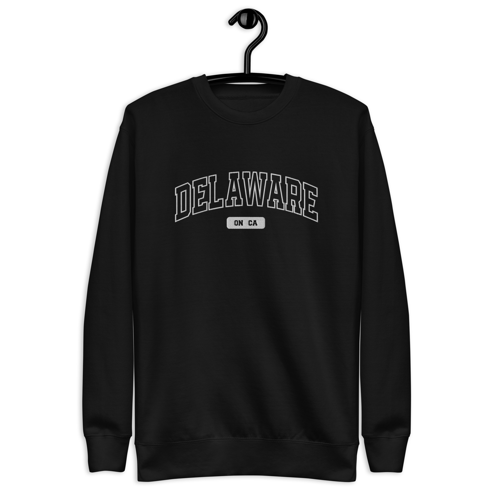 Unisex Delaware, Ontario Embroidered Premium Sweatshirt