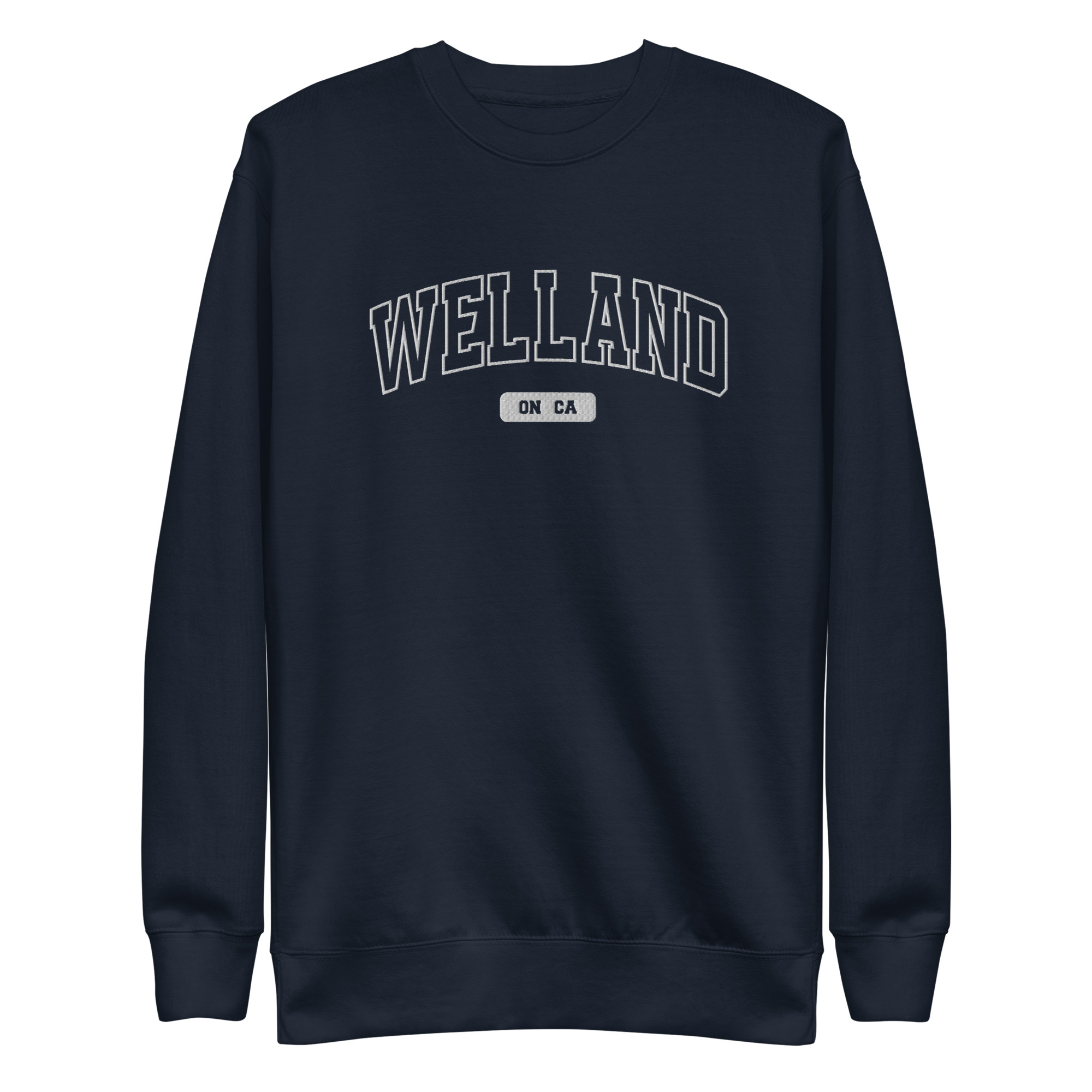 Unisex Welland, Ontario Embroidered Premium Sweatshirt - Image 2