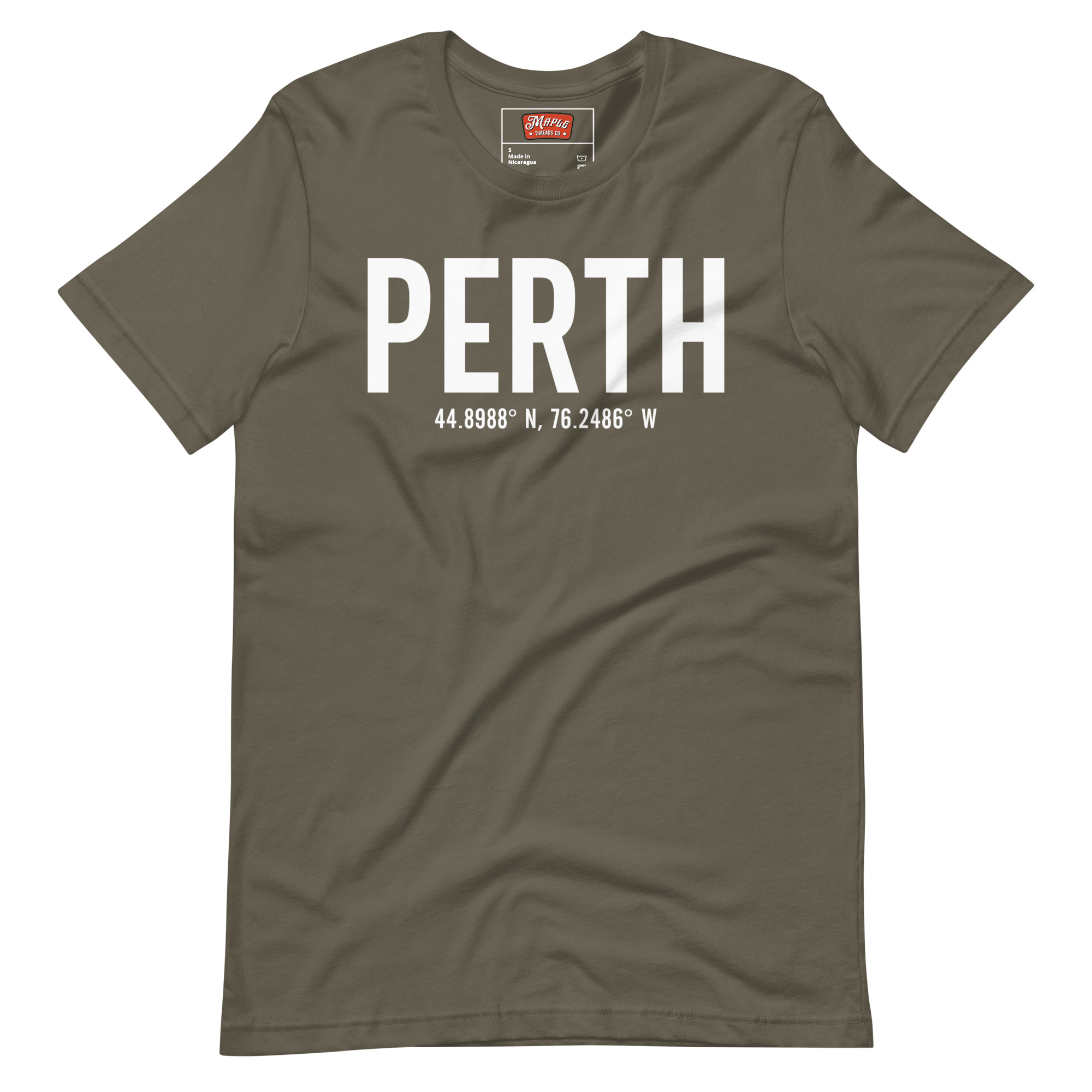Unisex Perth, Ontario Coordinates T-Shirt - Image 6
