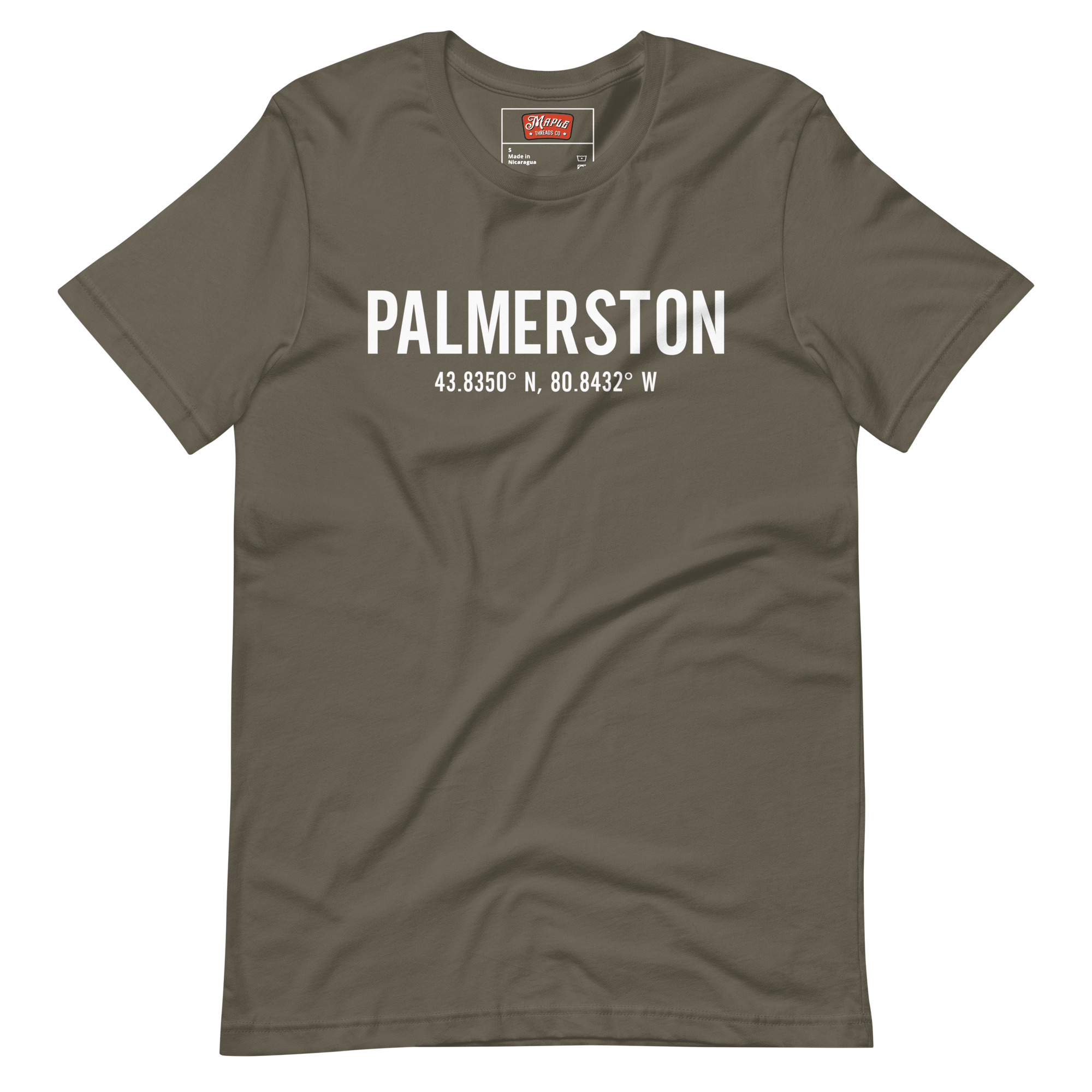Unisex Palmerston, Ontario Coordinates T-Shirt - Image 6