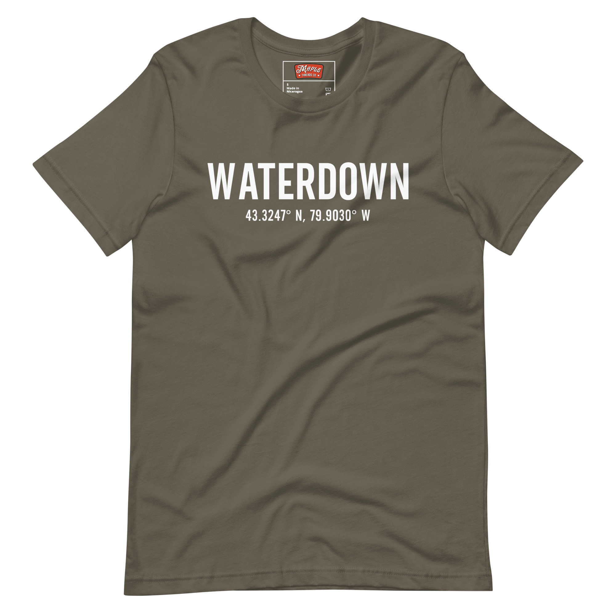 Unisex Waterdown, Ontario Coordinates T-Shirt - Image 6