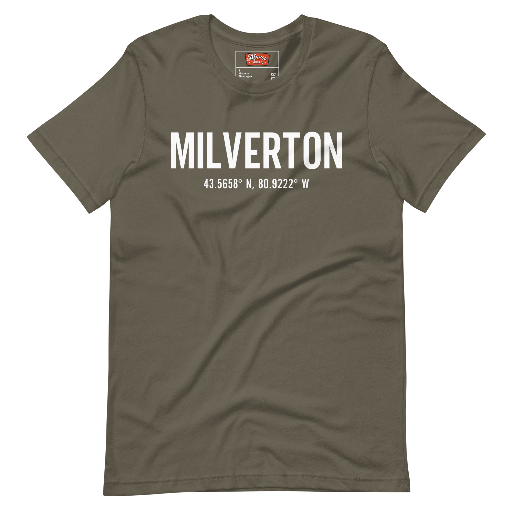 Unisex Milverton, Ontario Coordinates T-Shirt - Image 6