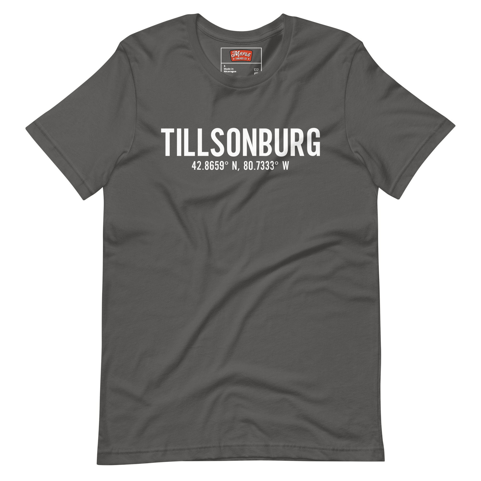 Unisex Tillsonburg, Ontario Coordinates T-Shirt - Image 6