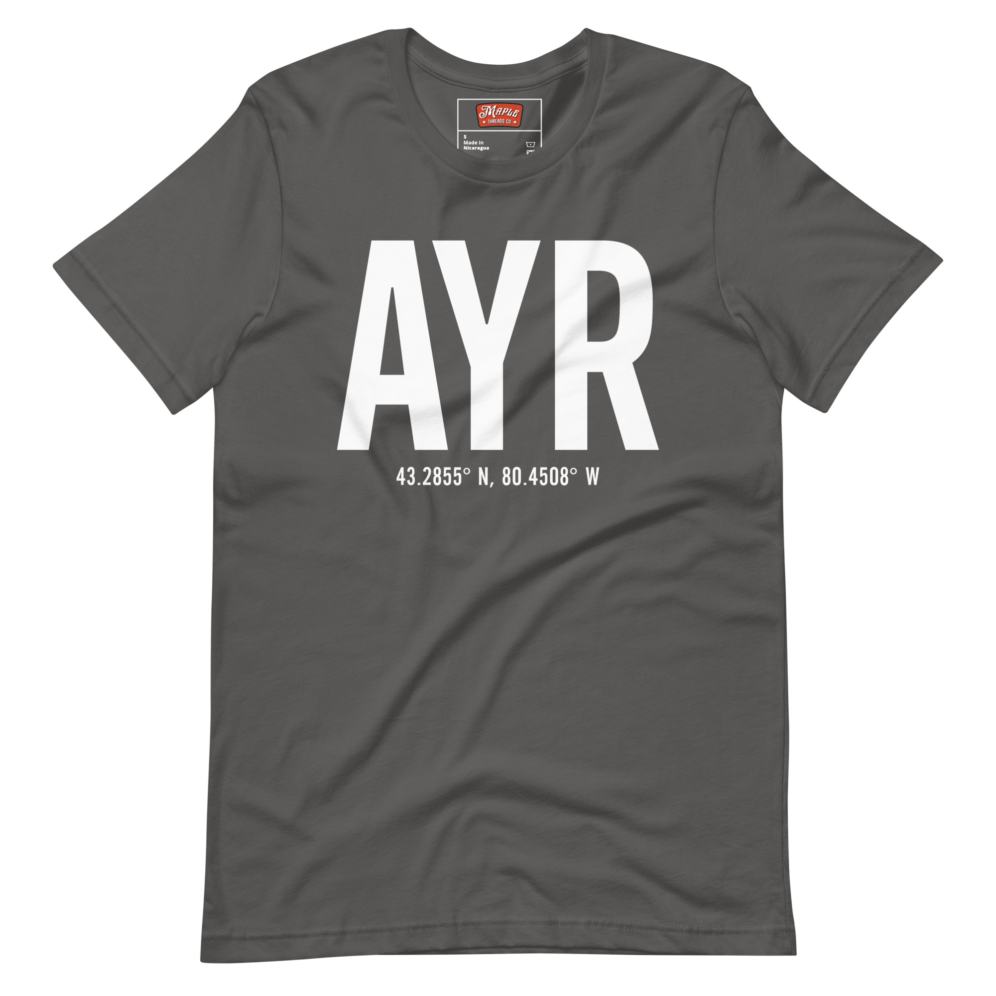 Unisex Ayr, Ontario Coordinates T-Shirt - Image 5