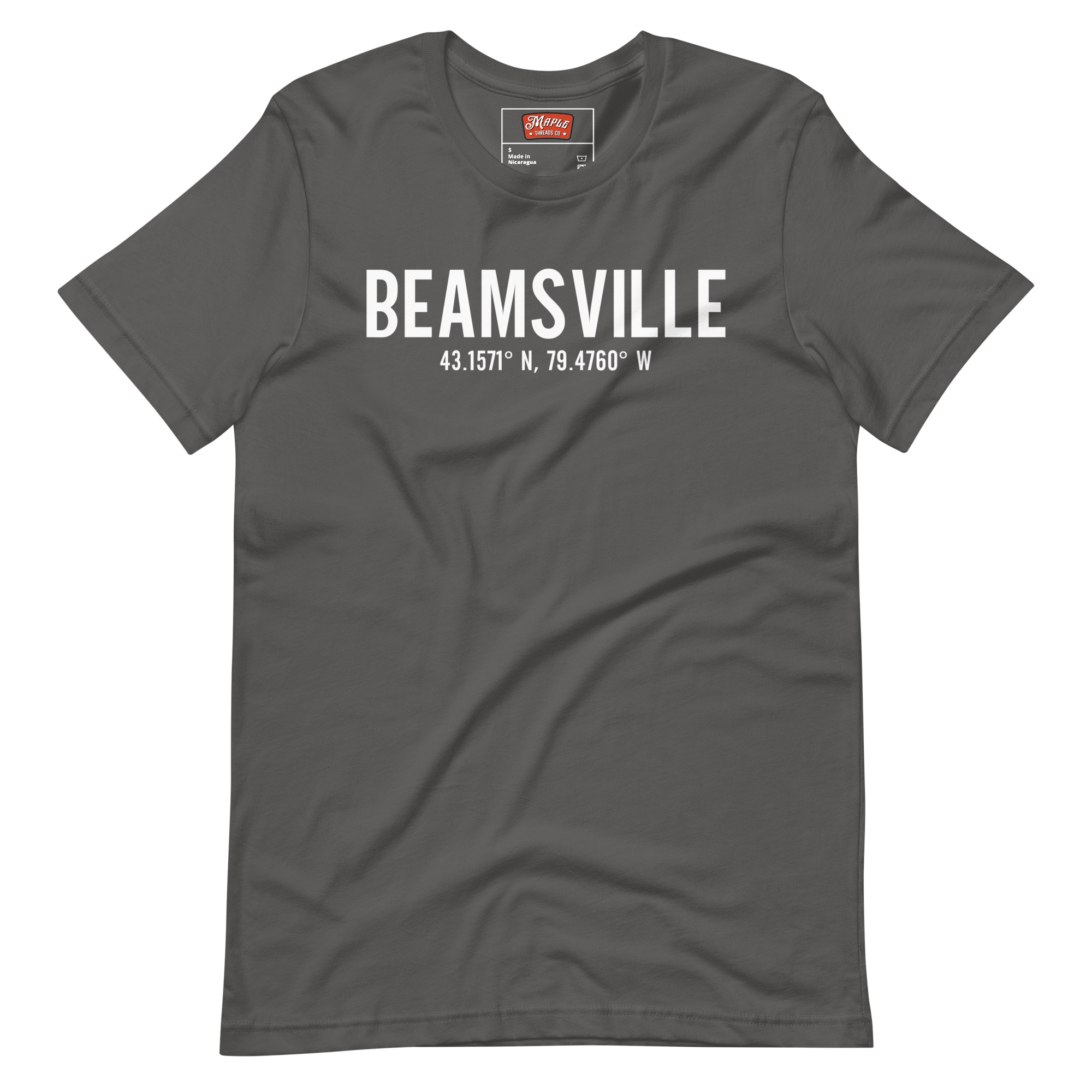 Unisex Beamsville, Ontario Coordinates T-Shirt - Image 5