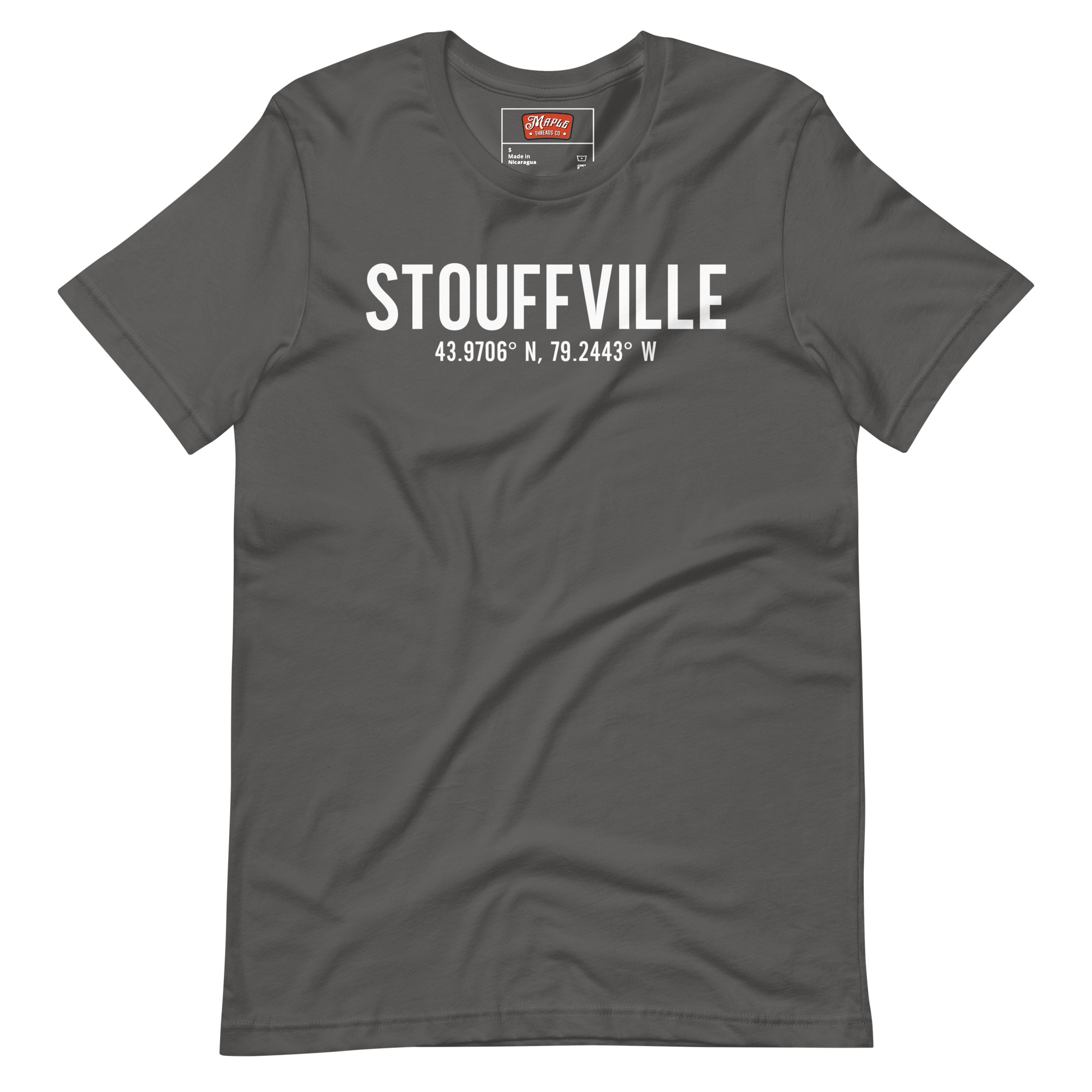 Unisex Stouffville, Ontario Coordinates T-Shirt - Image 5