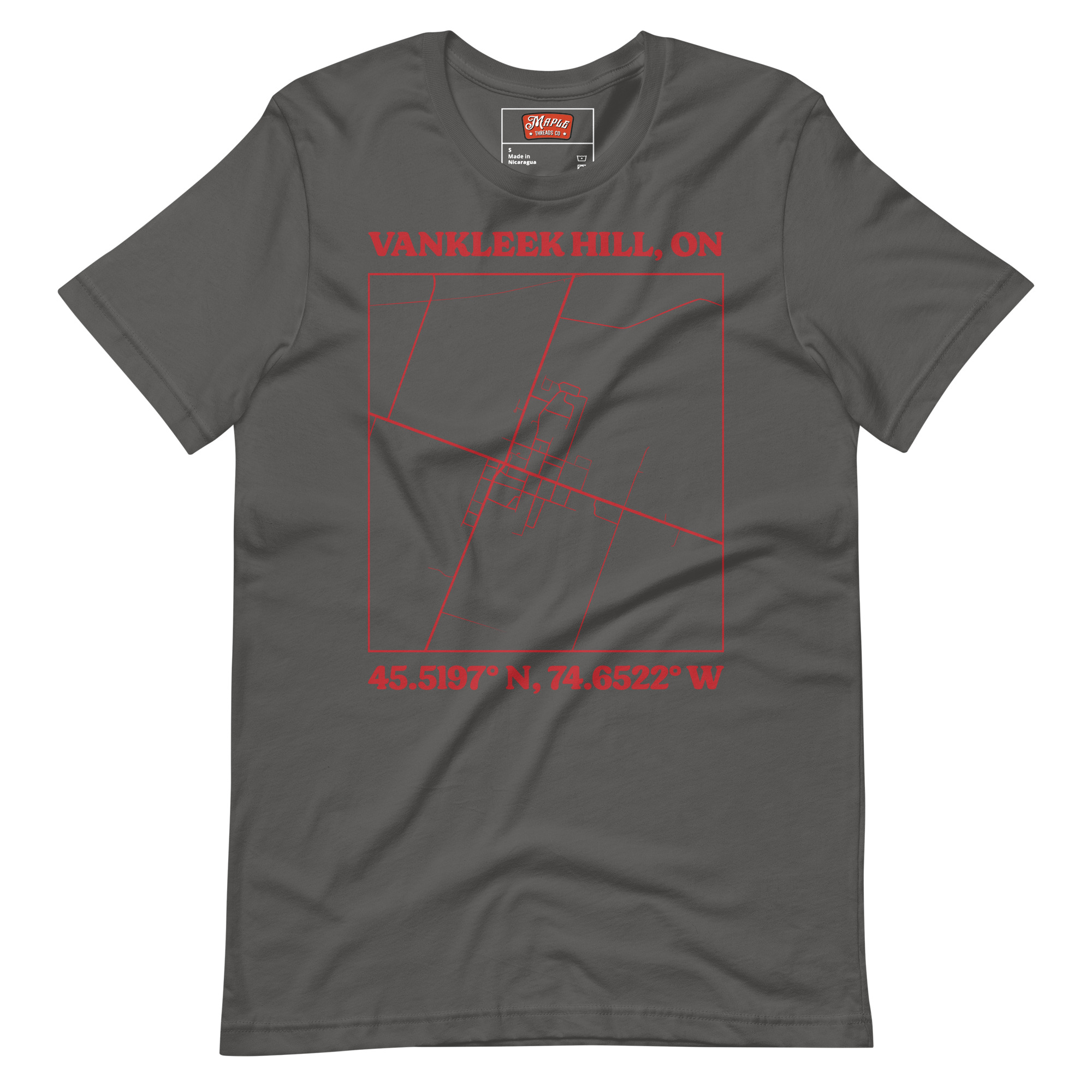 Unisex Vankleek Hill, Ontario Map T-Shirt - Image 6