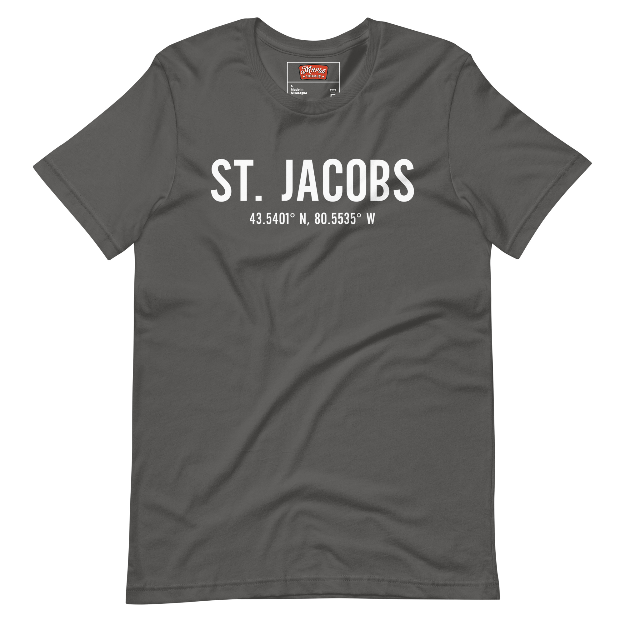Unisex St Jacobs, Ontario Coordinates T-Shirt - Image 5