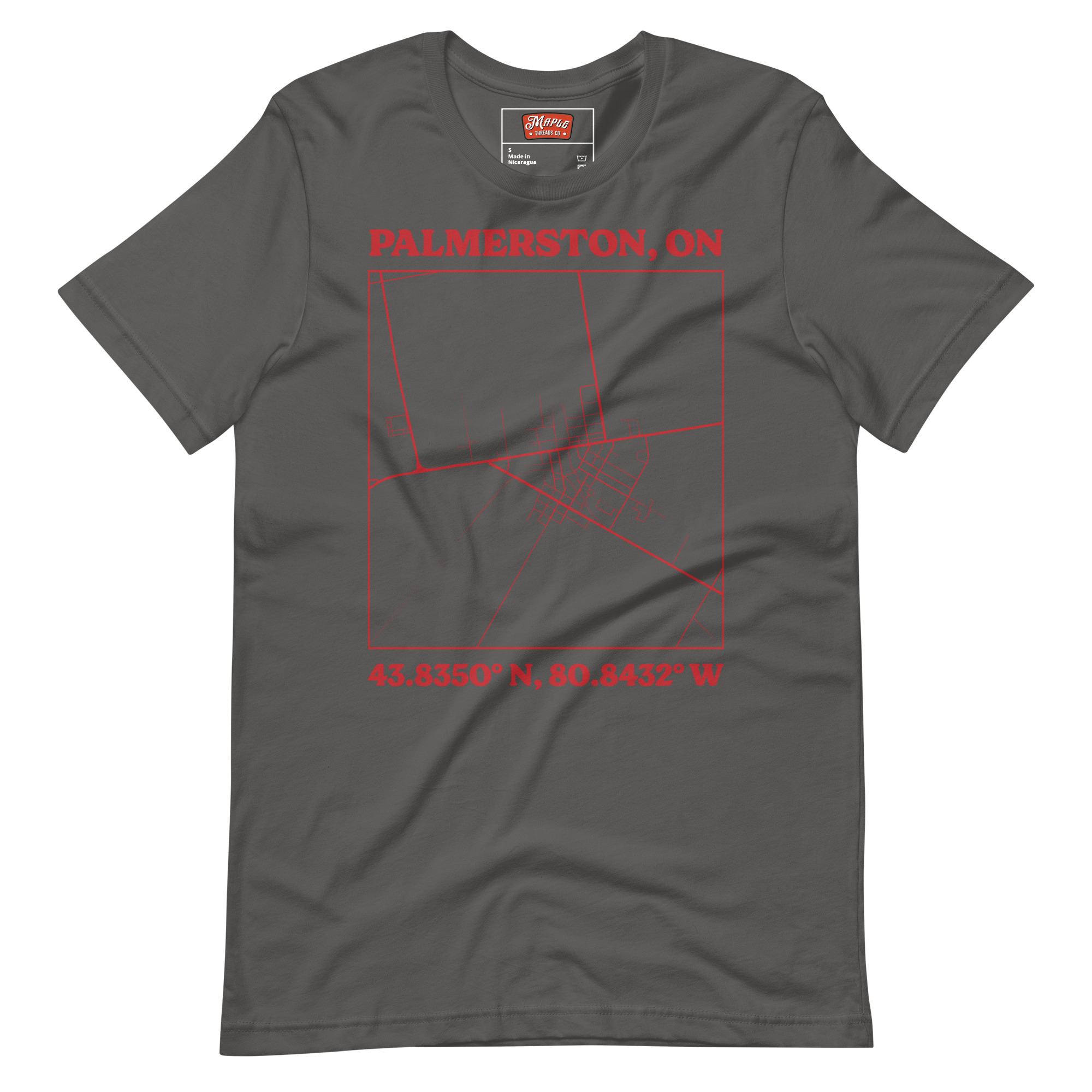Unisex Palmerston, Ontario Map T-Shirt - Image 6