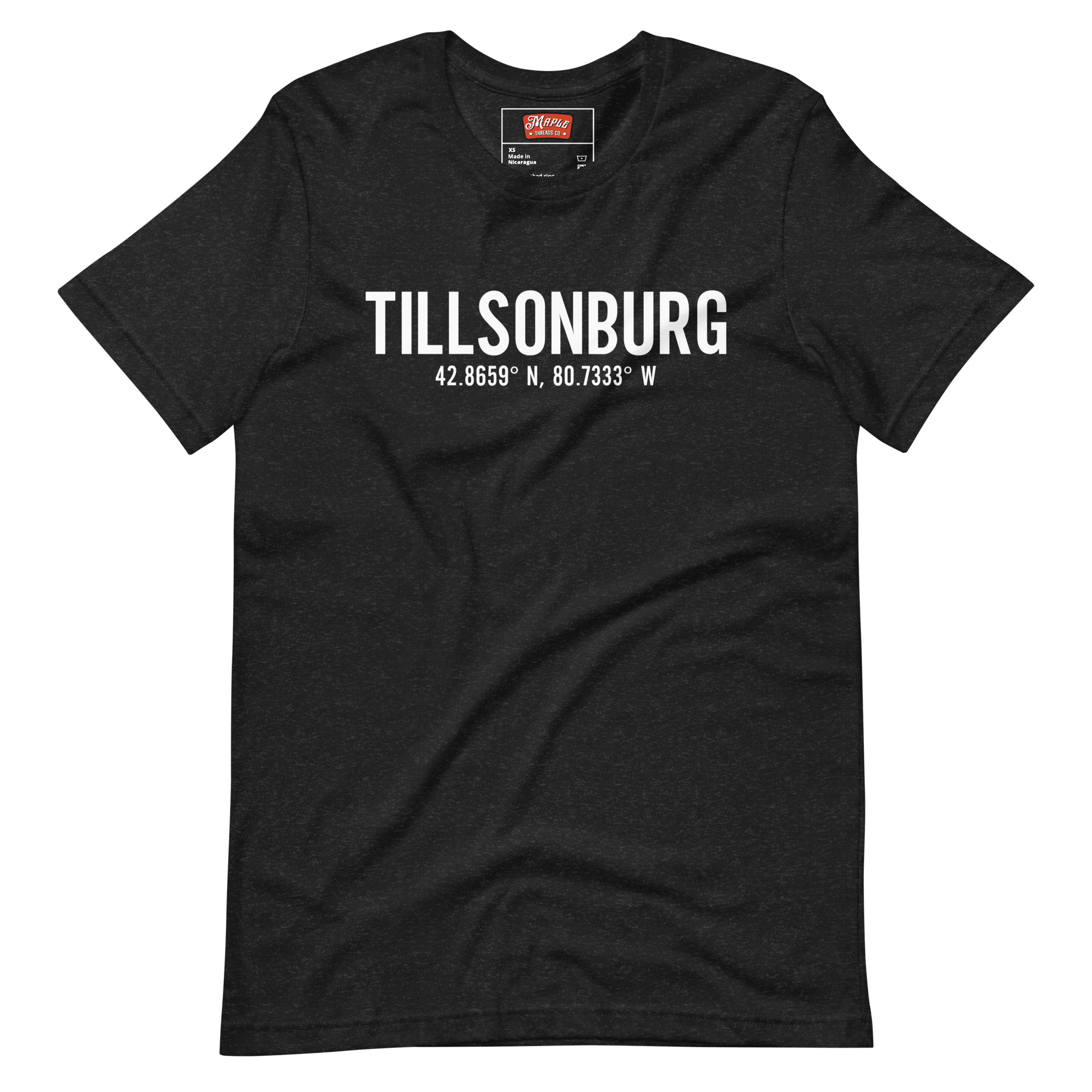 Unisex Tillsonburg, Ontario Coordinates T-Shirt - Image 2