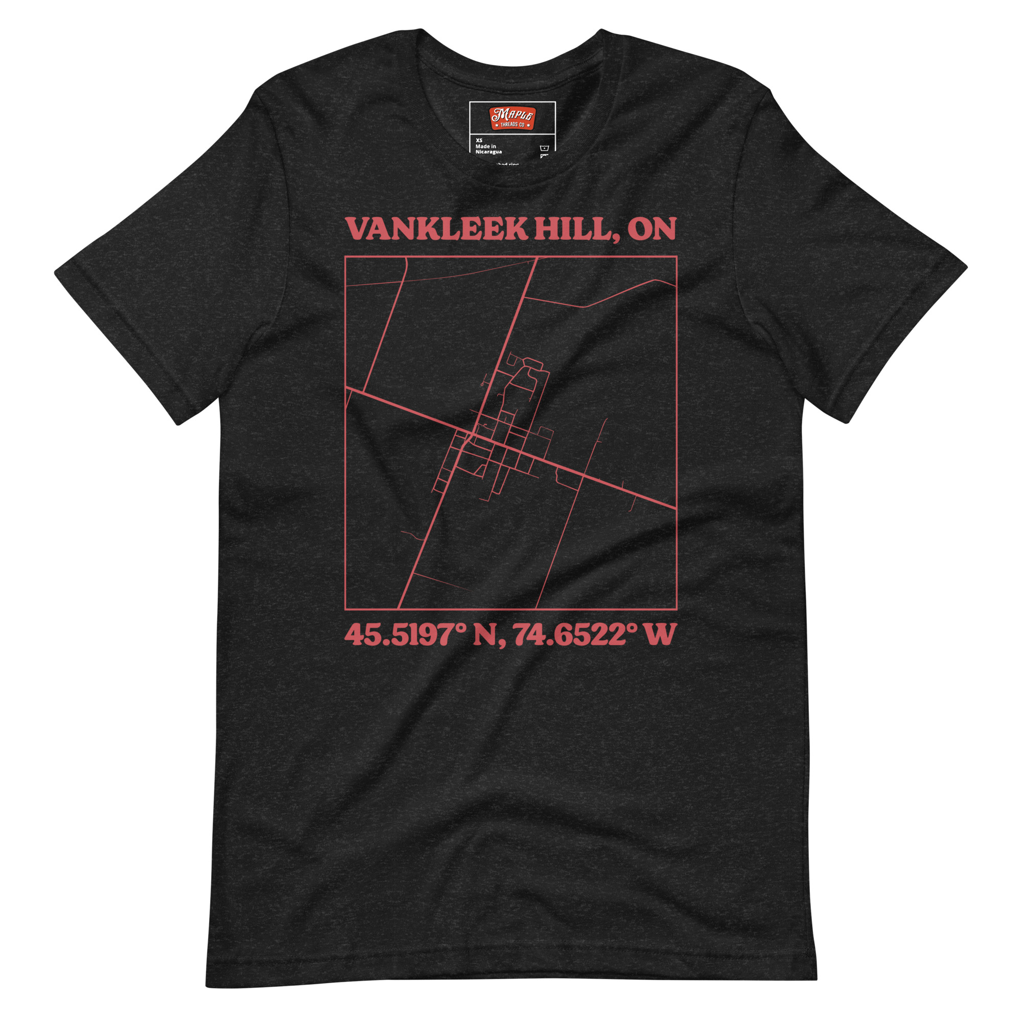 Unisex Vankleek Hill, Ontario Map T-Shirt - Image 2