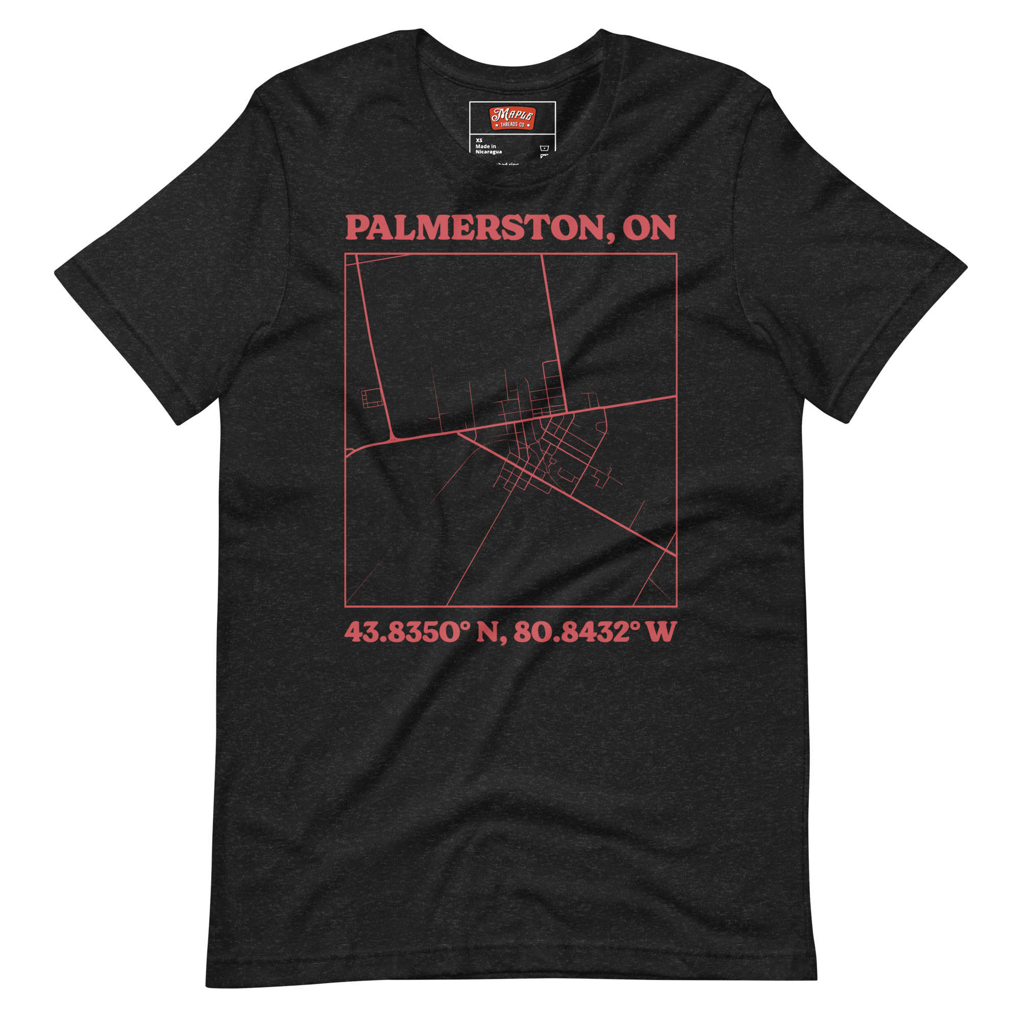 Unisex Palmerston, Ontario Map T-Shirt - Image 2